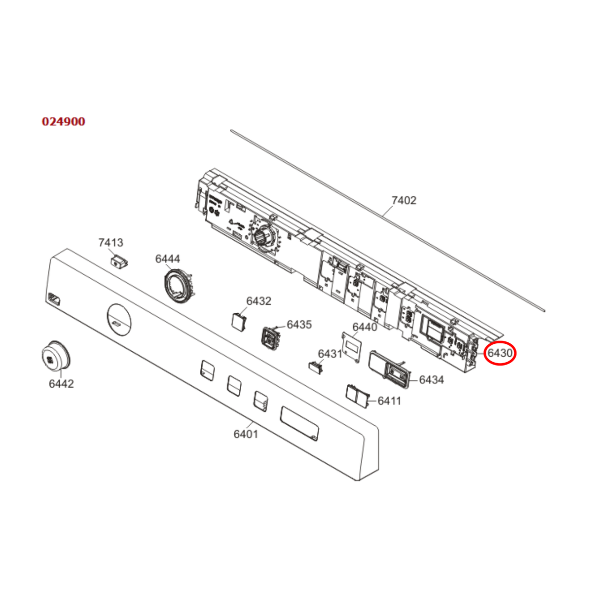 Parts diagram showing 417457 for Asko dryer models