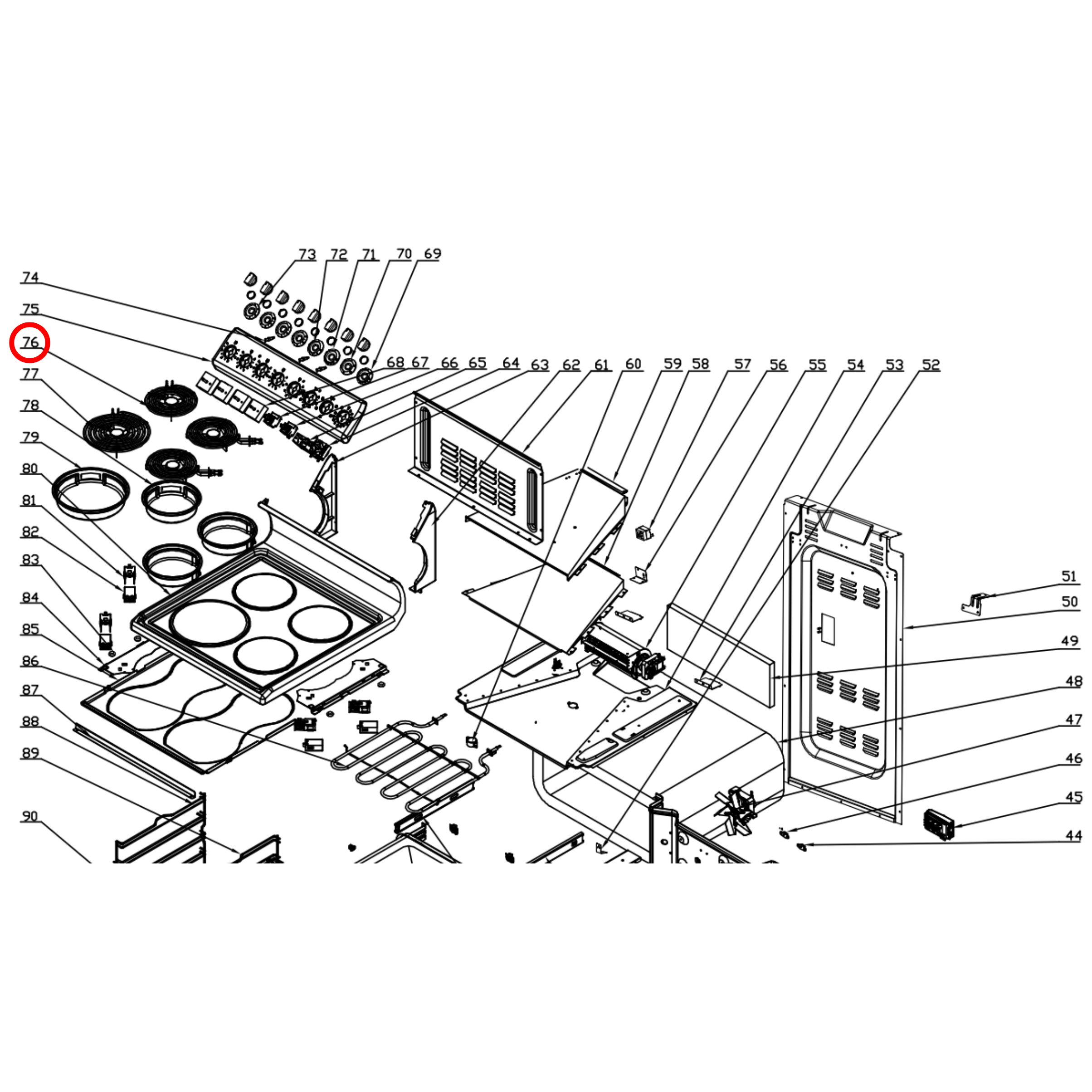 30101200109 Euromaid Cooktop Stove Heating Coil Element 150MM - 33303057