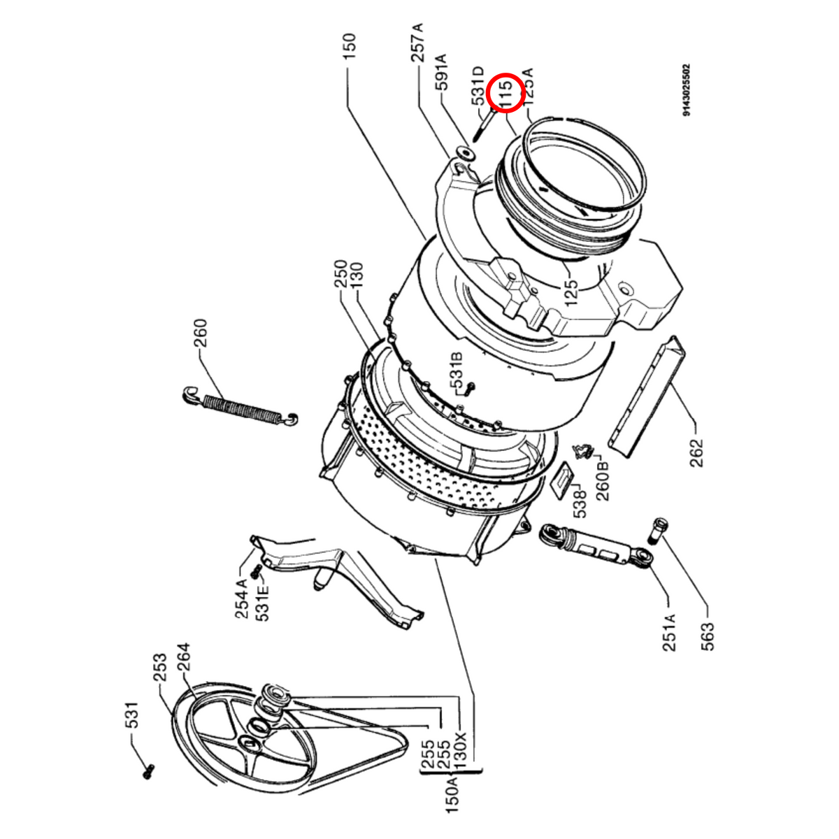 8583790201401 Electrolux Washing Machine Door Seal - image 2