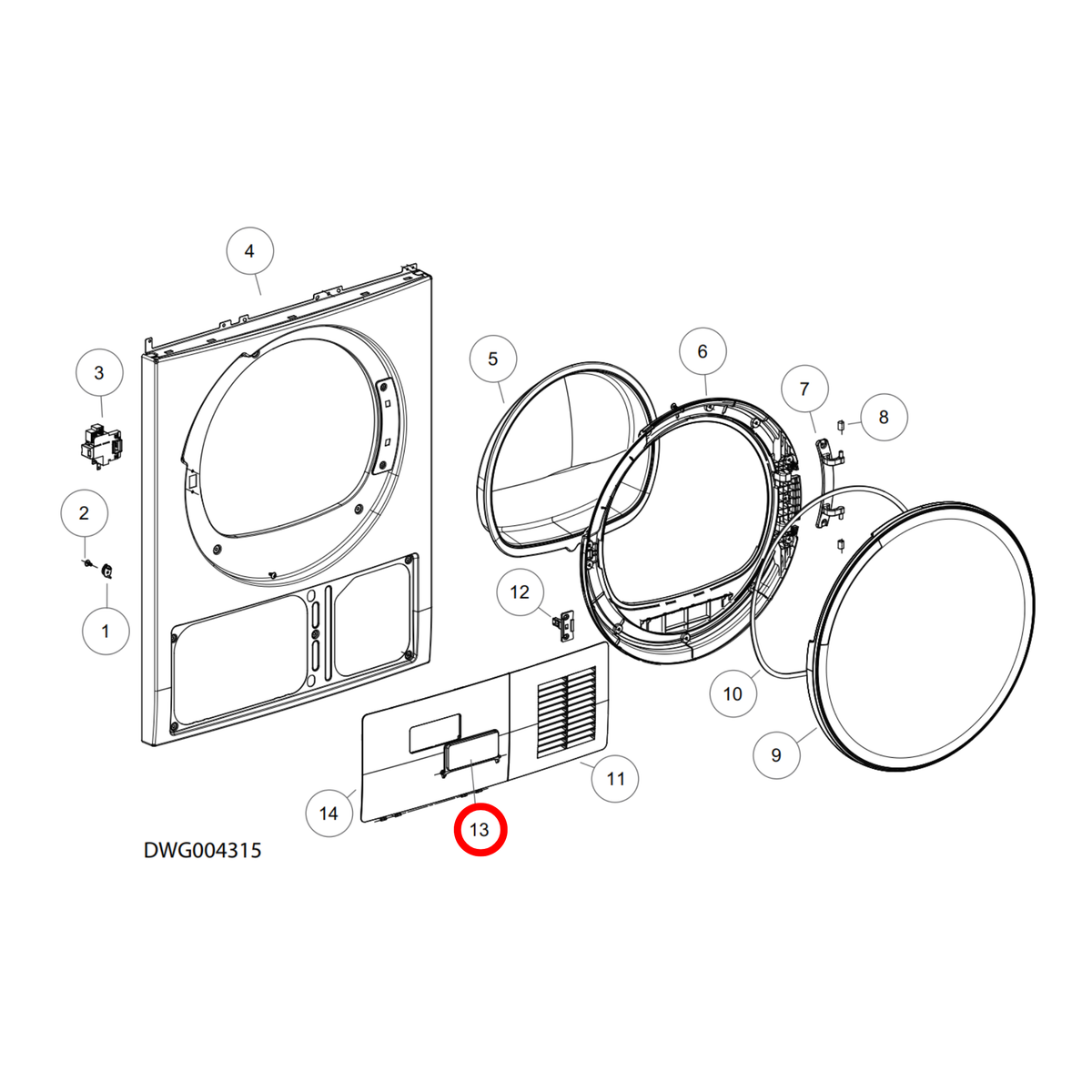 Genuine Haier Dryer Filter Lint H0180200186 - view 3