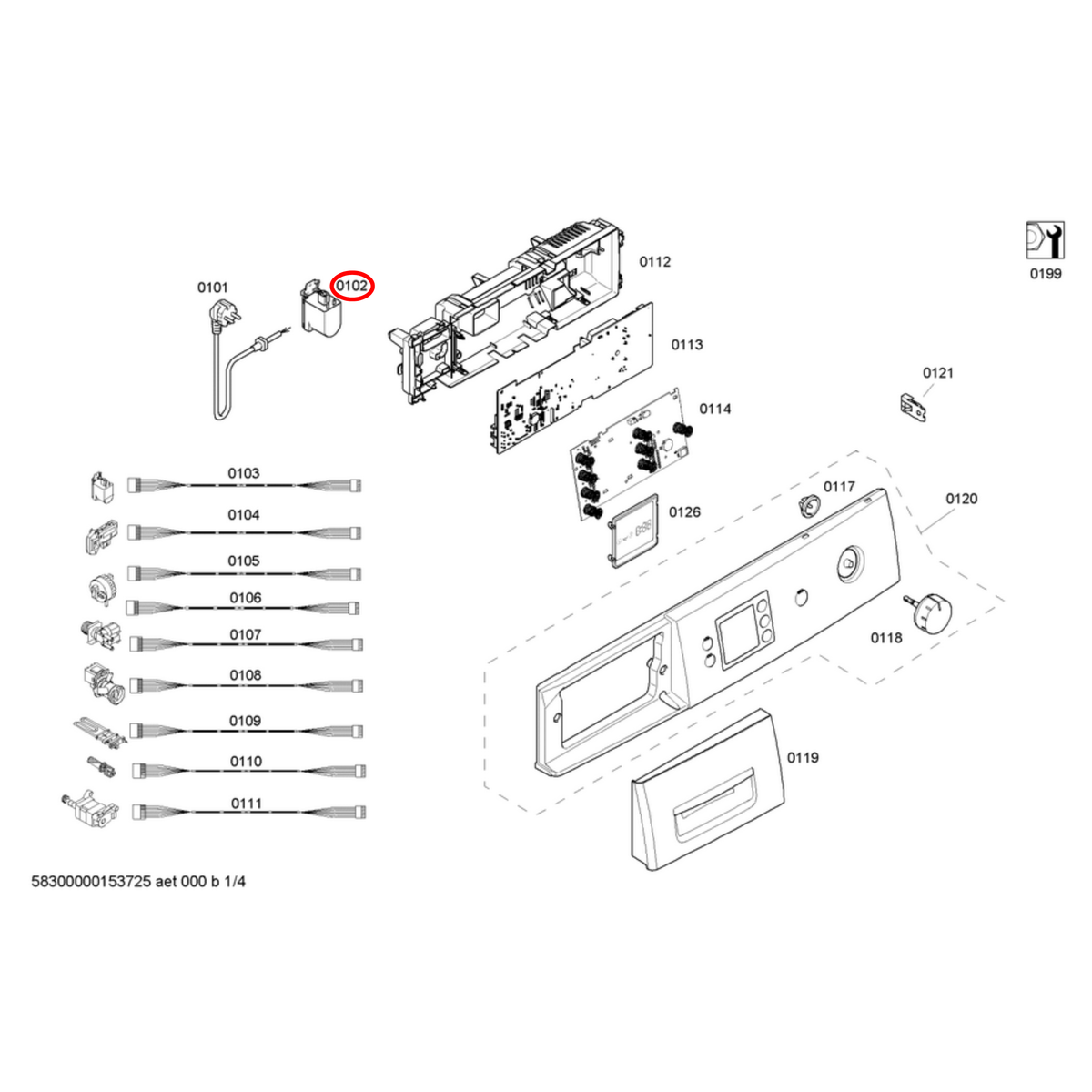 Genuine Bosch Washing Machine Capacitor Interference Suppre 00623842 - view 3