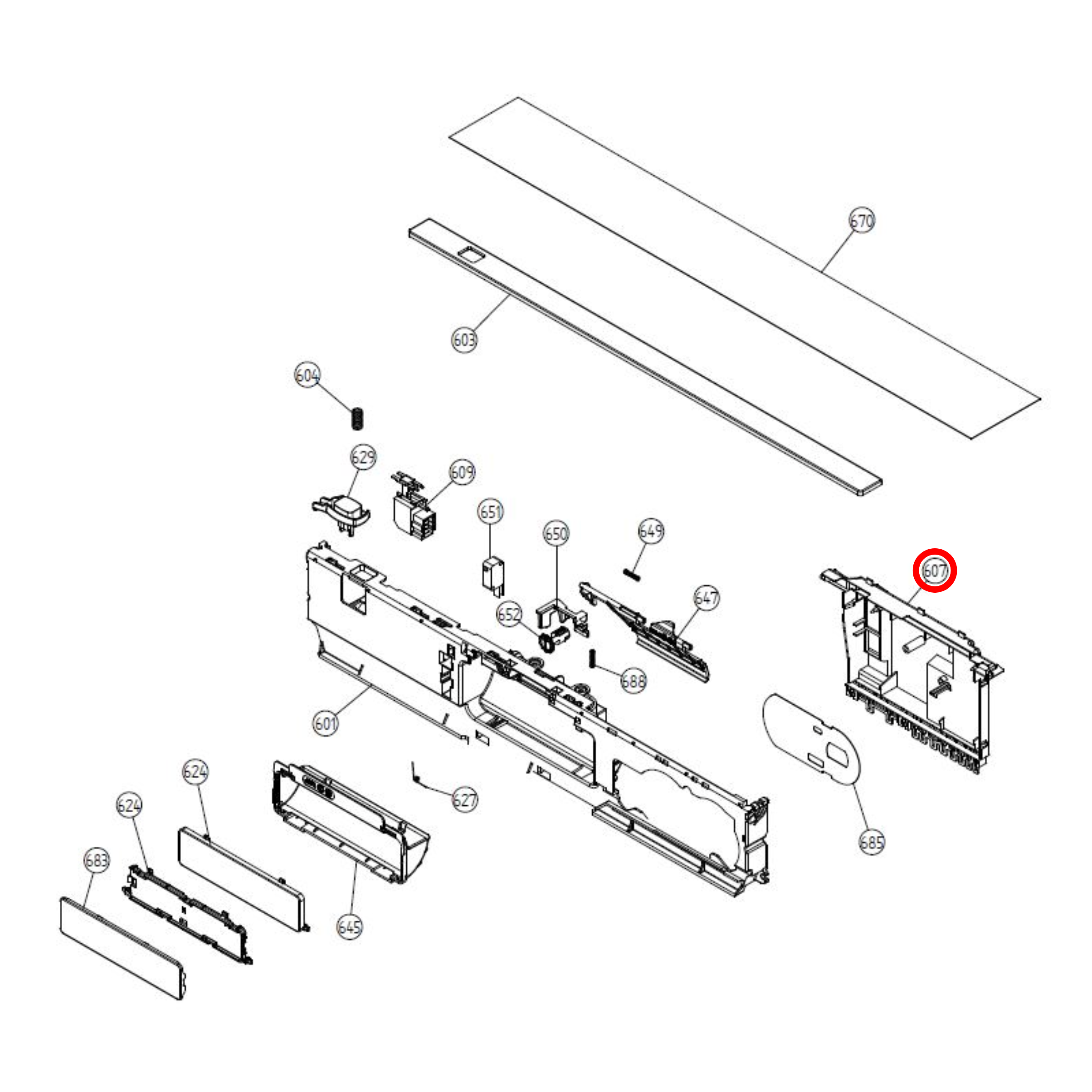 490351 Asko Dishwasher PCB Control Unit