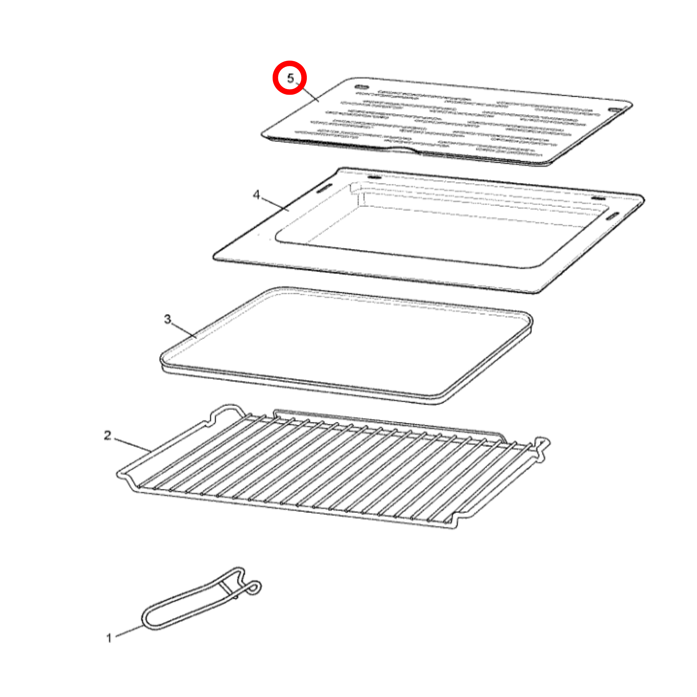 4055565081 Westinghouse Oven Cover Grill Dish - 0028025393