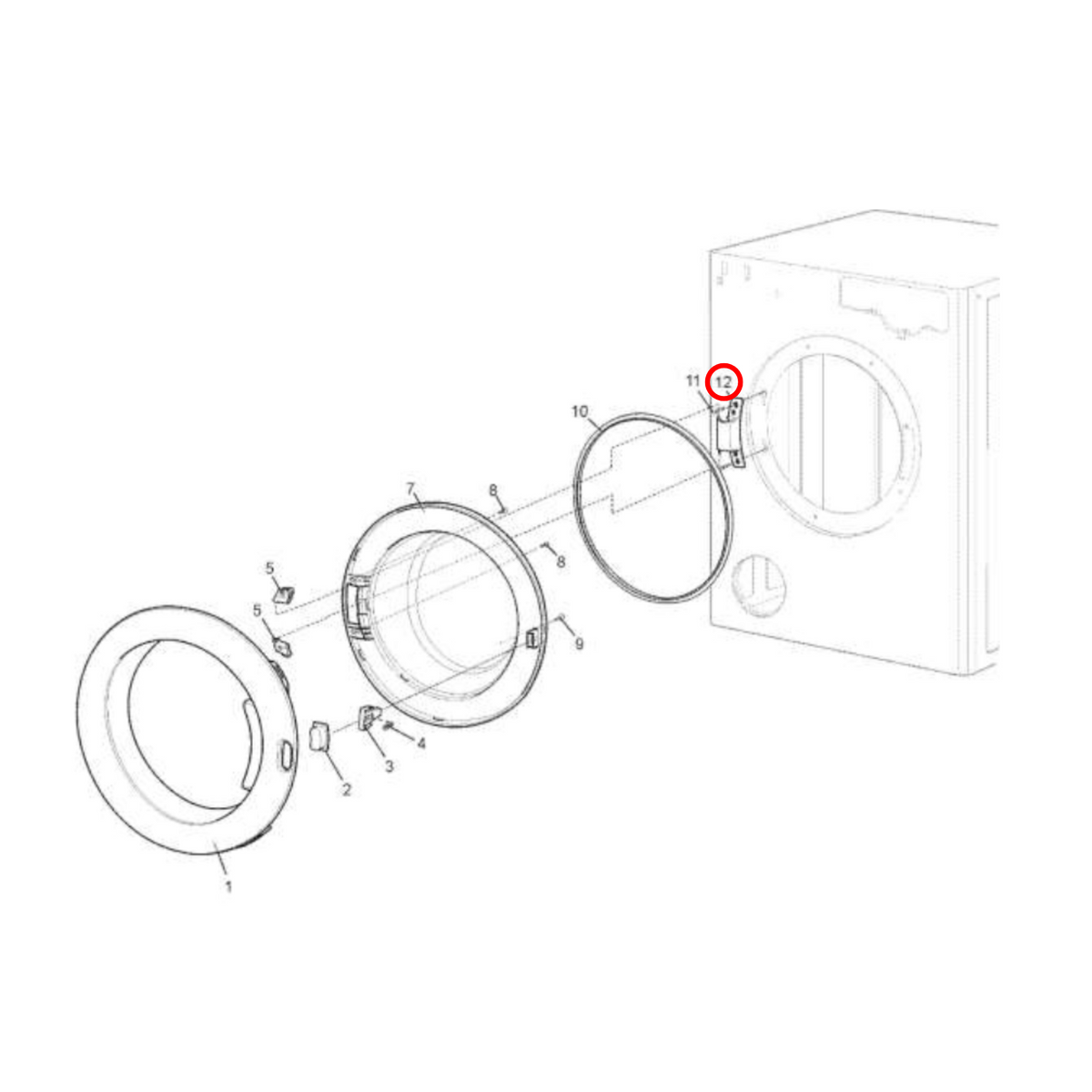 Genuine Simpson Dryer Door Hinge 4055574208 - view 3