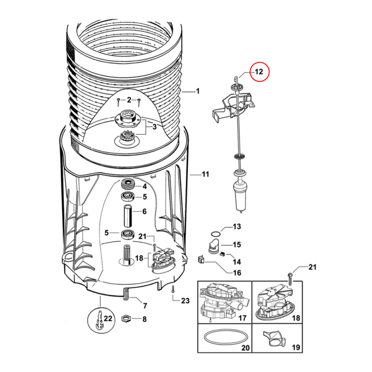 424495P Fisher & Paykel AquaSmart Washing Machine Suspension Kit 4 Rods - image 2