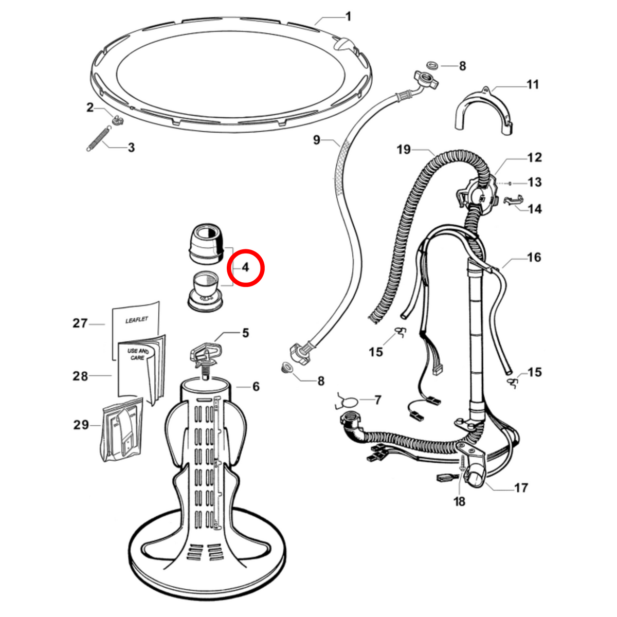 426993P Fisher & Paykel Top Load Washing Machine Agitator Dispenser Cup - image 2