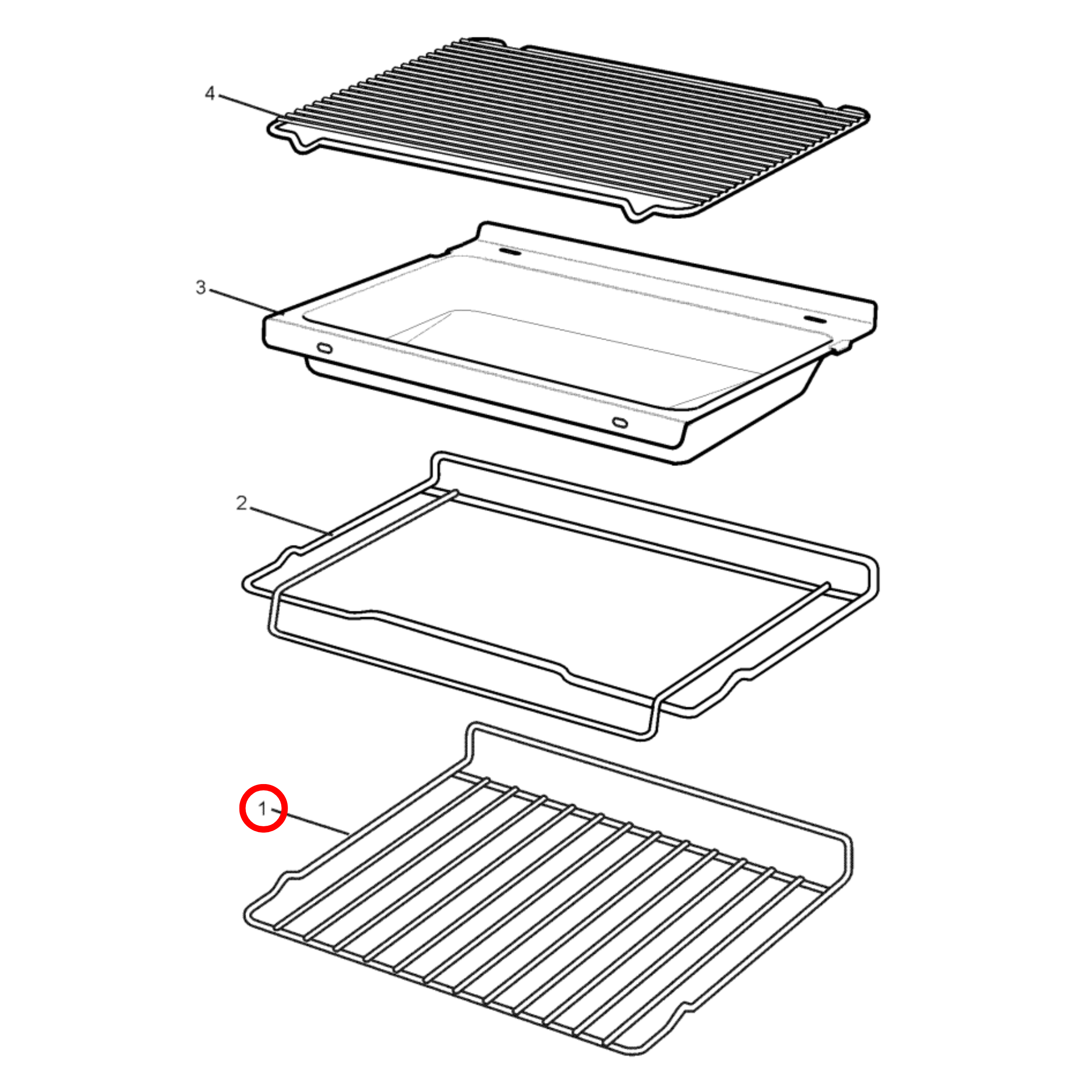 4055550034 Chef, Simpson, Westinghouse Oven Shelf Rack - 0327001194