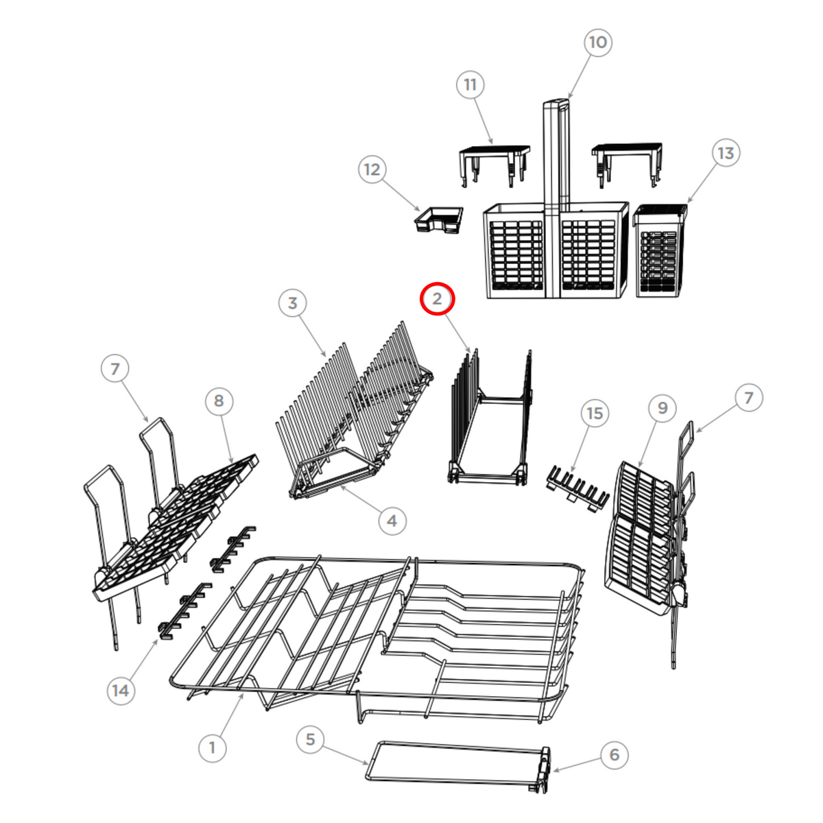 Parts diagram showing 512817 for Fisher & Paykel dishwasher models