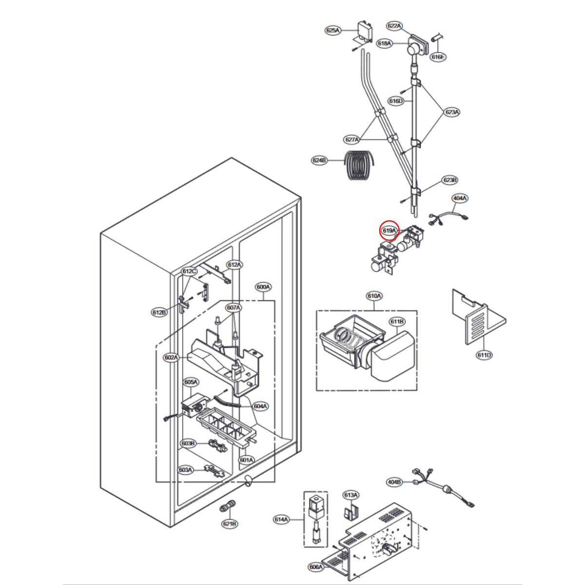 Genuine LG Fridge 3 Way Water Inlet Valve 5221JA2006A - view 4