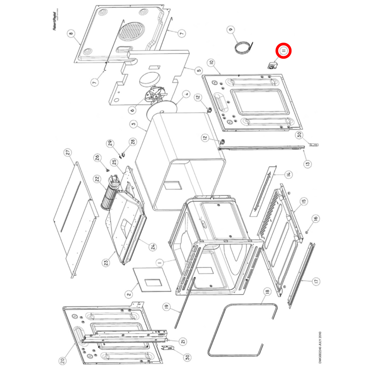 Genuine Fisher & Paykel Oven Terminal Block 533061 - view 3