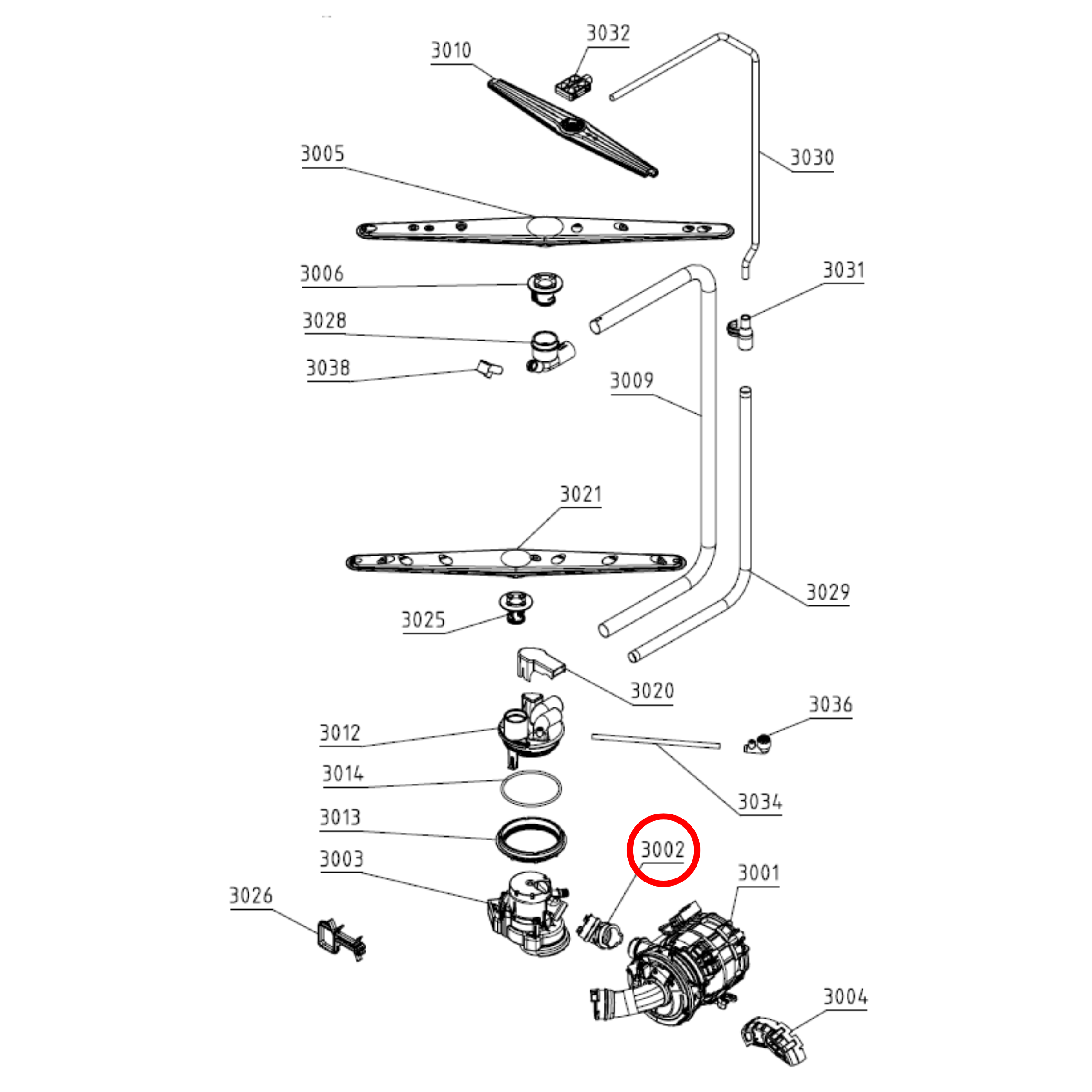 545949 Asko Dishwasher Hose And Clamp For Circulation Pump