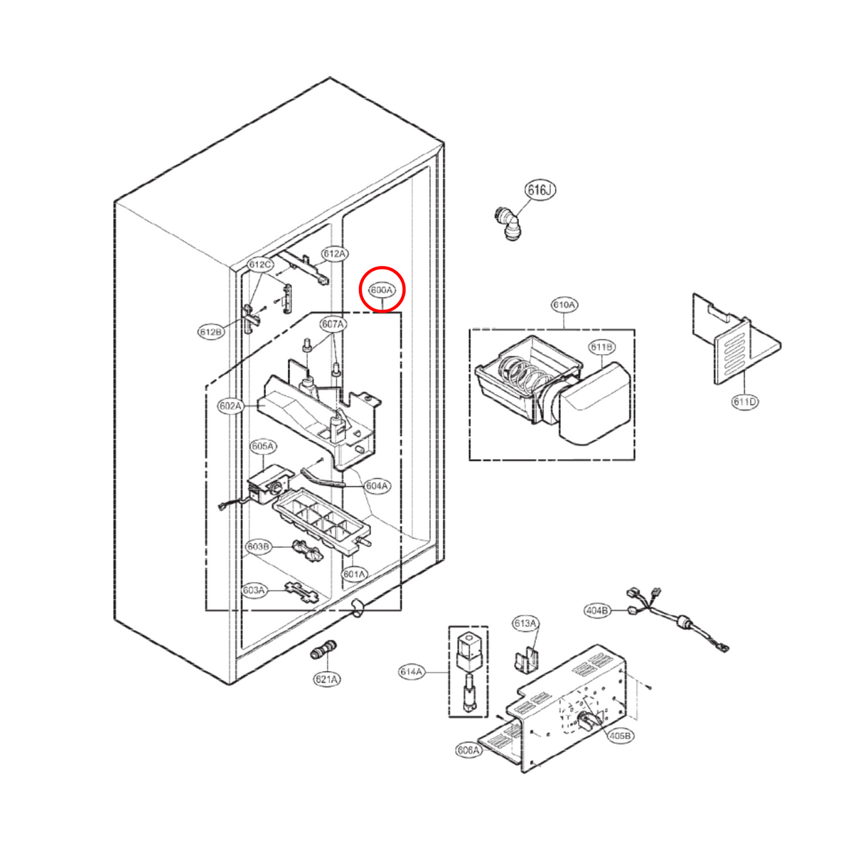 Genuine LG Fridge Ice Maker Motor Kit 5989JQ1001H - view 4