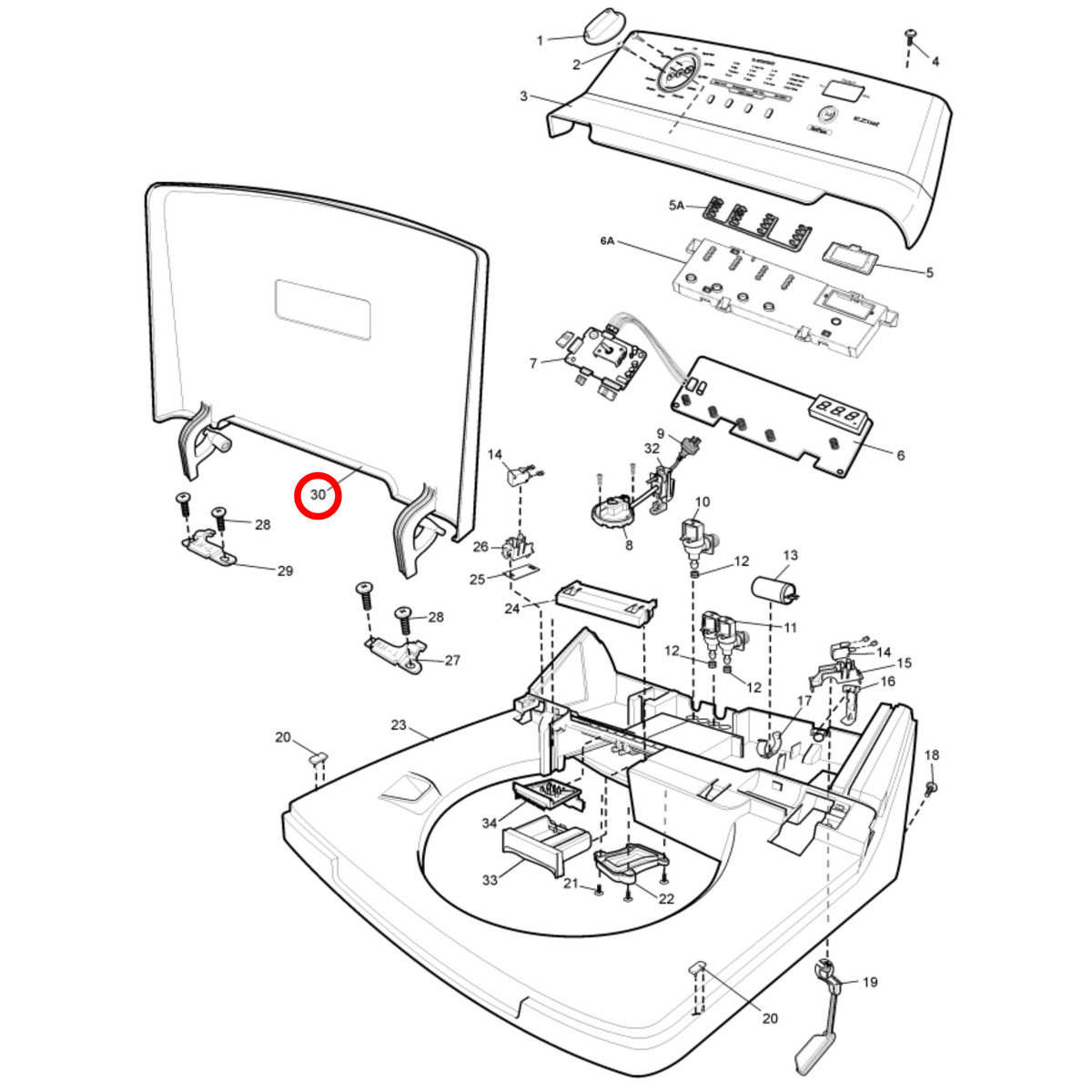 807274001 Simpson Washing Machine Lid Assembly - image 2