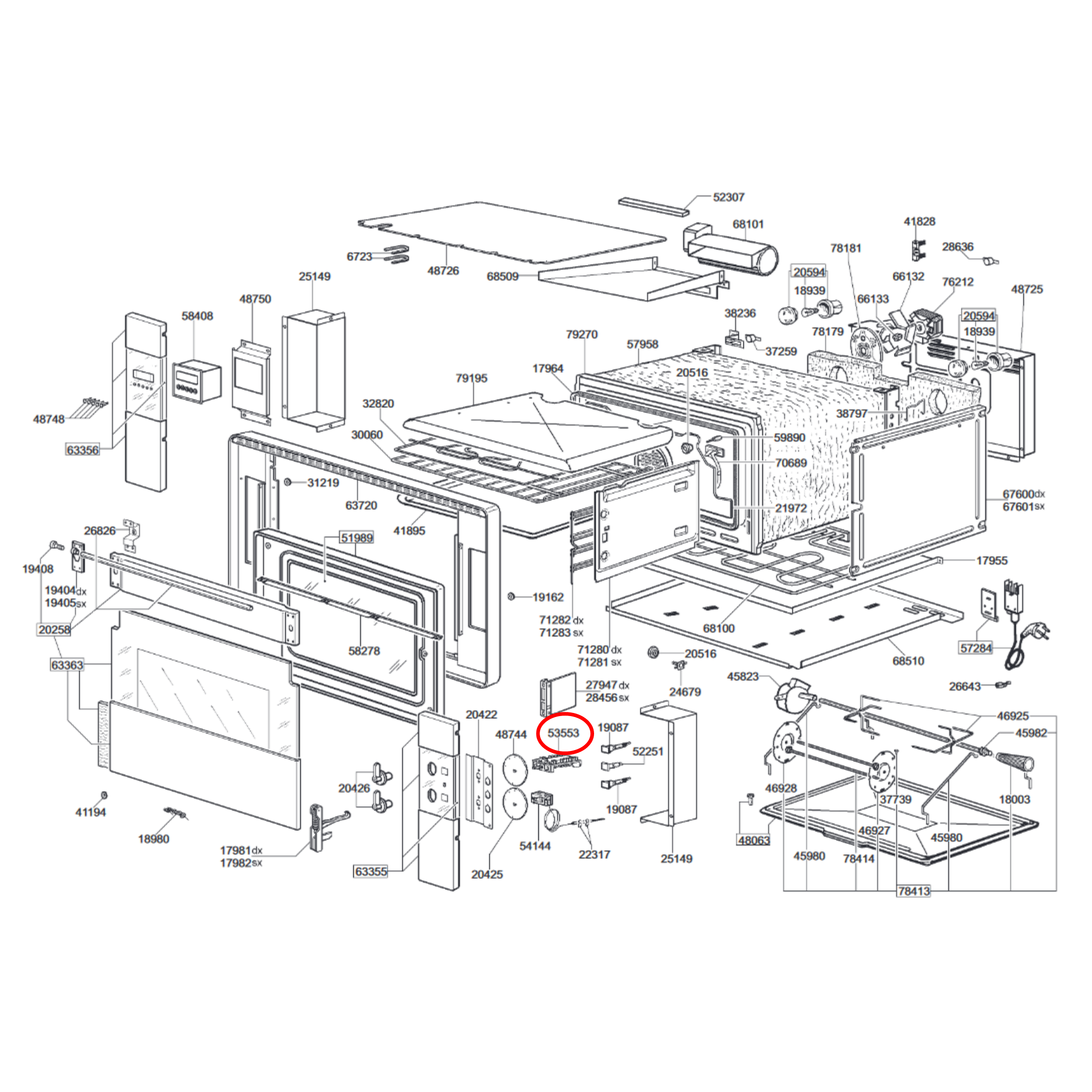 811730387 Smeg Oven Multi Function Selector Switch - 811730261