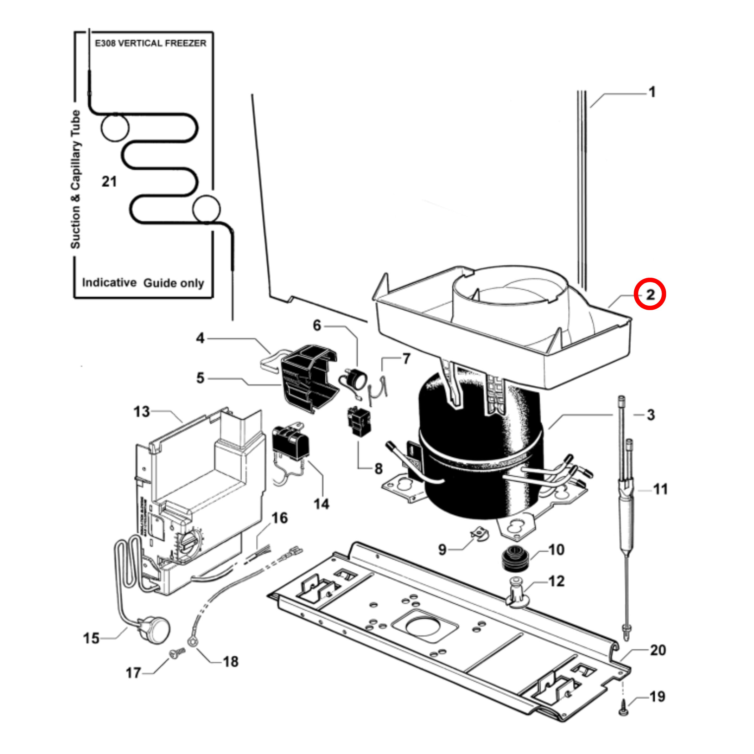 814879P Fisher & Paykel Fridge Compressor Top Hat Tray