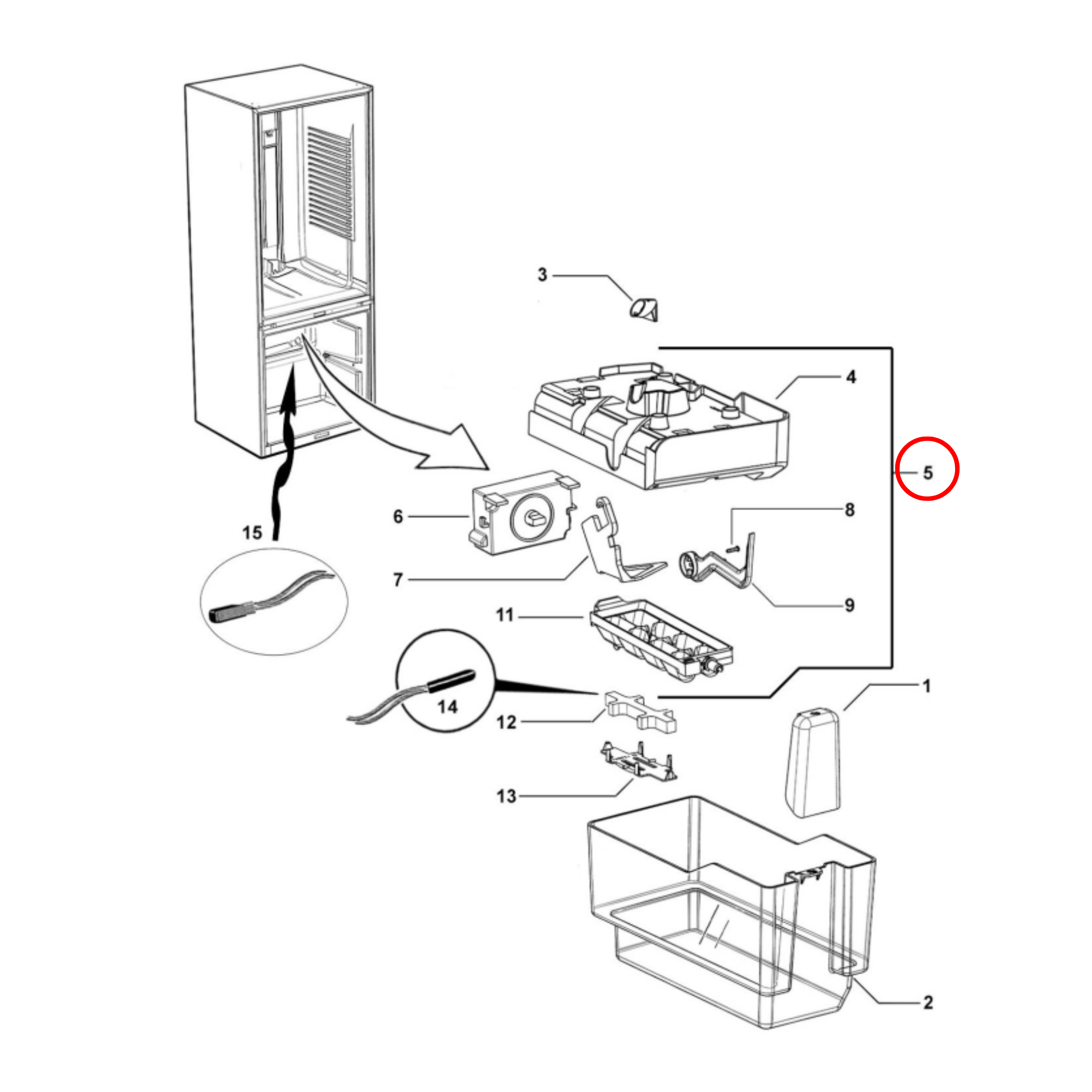 820833P Fisher & Paykel Fridge Ice Maker Assembly