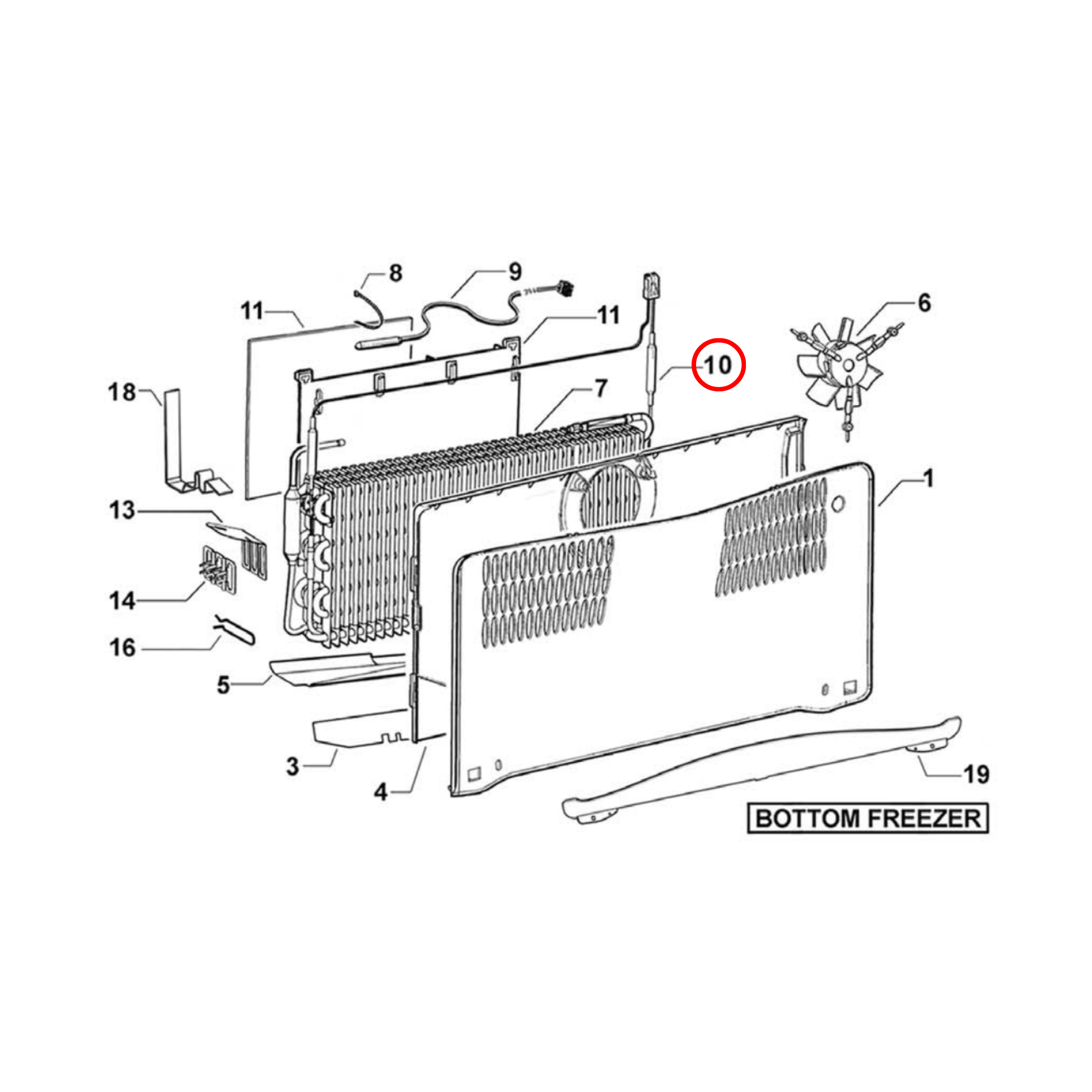 821727P Fisher & Paykel Fridge Defrost Heater Element Kit 420MM 230V - 820694P, 818971P