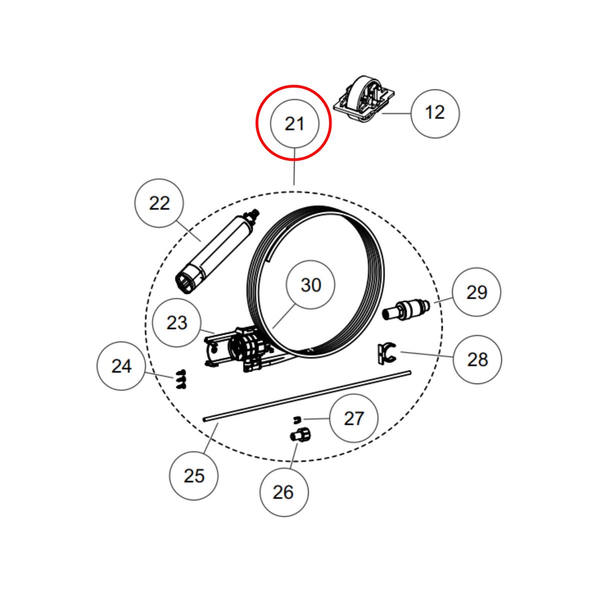 Parts diagram showing 885343P for Fisher & Paykel fridge models