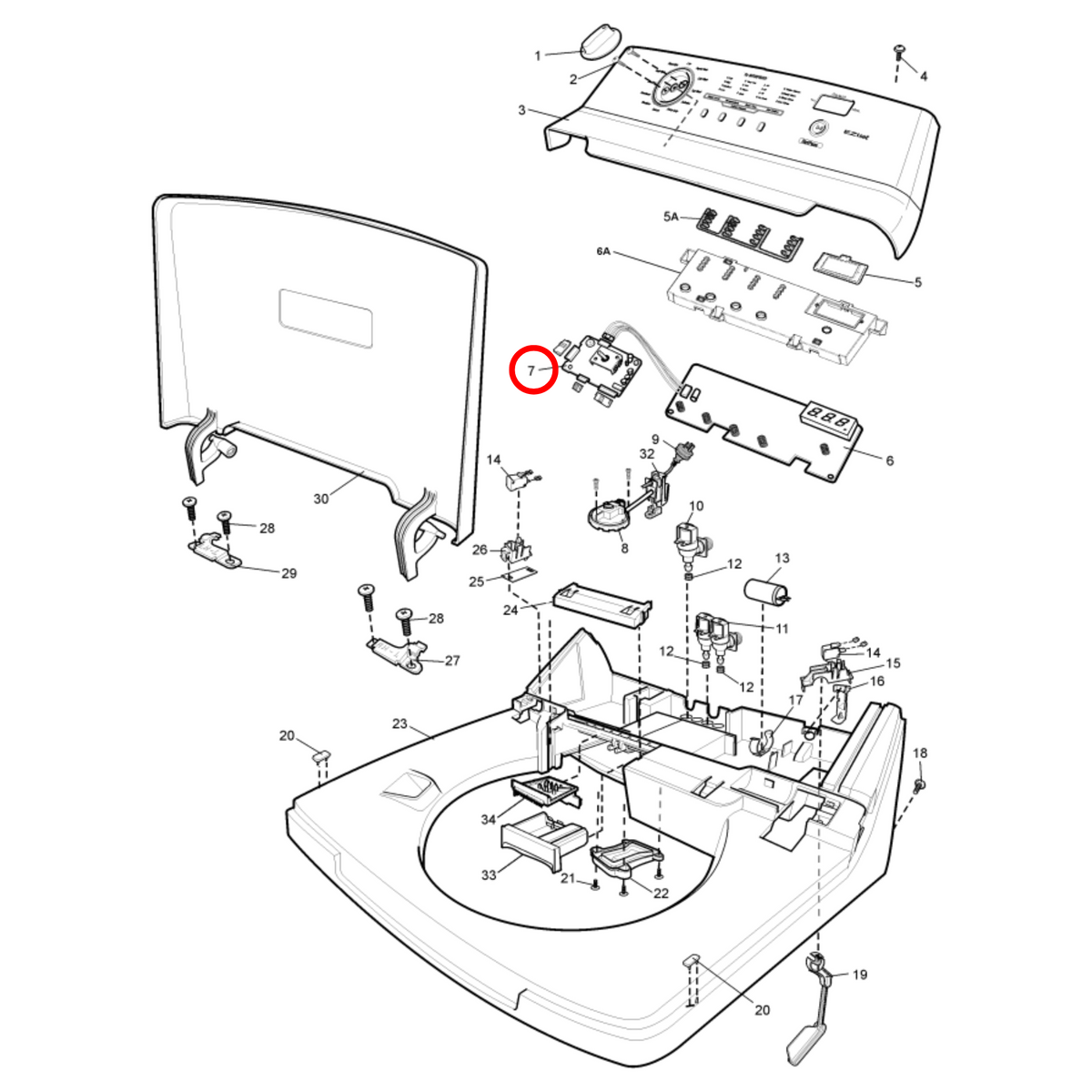 85801332001311 Simpson Top Load Washing Machine Timer PCB - image 2
