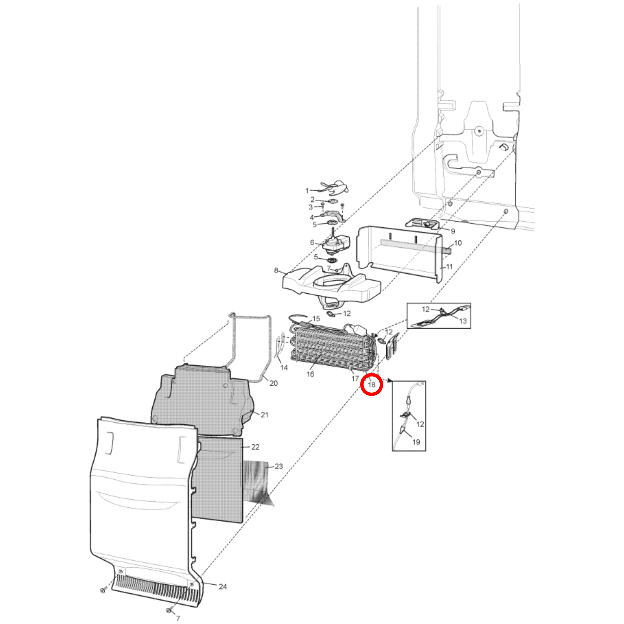 85814452307 Westinghouse Fridge Defrost Heater Double Pass 450W - 1445230