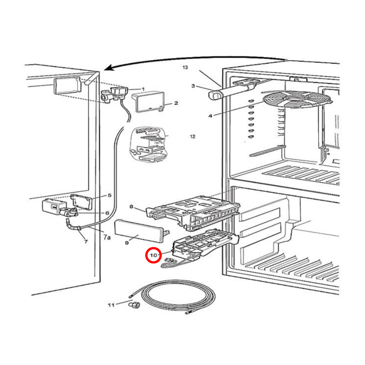 Genuine Electrolux Fridge Ice Tray 8588119567010 - view 4