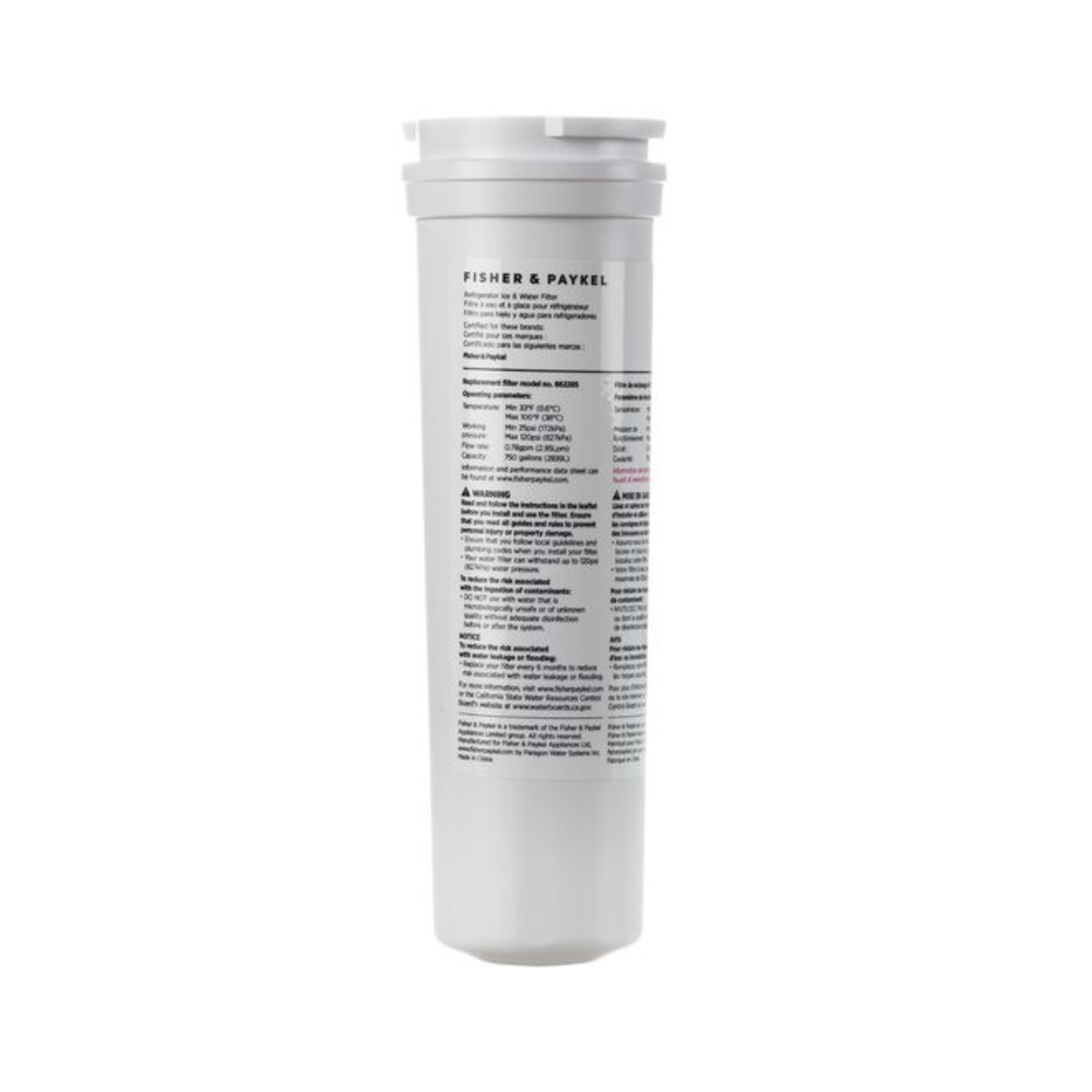 862285 Fisher & Paykel Fridge Water Filter - 836848