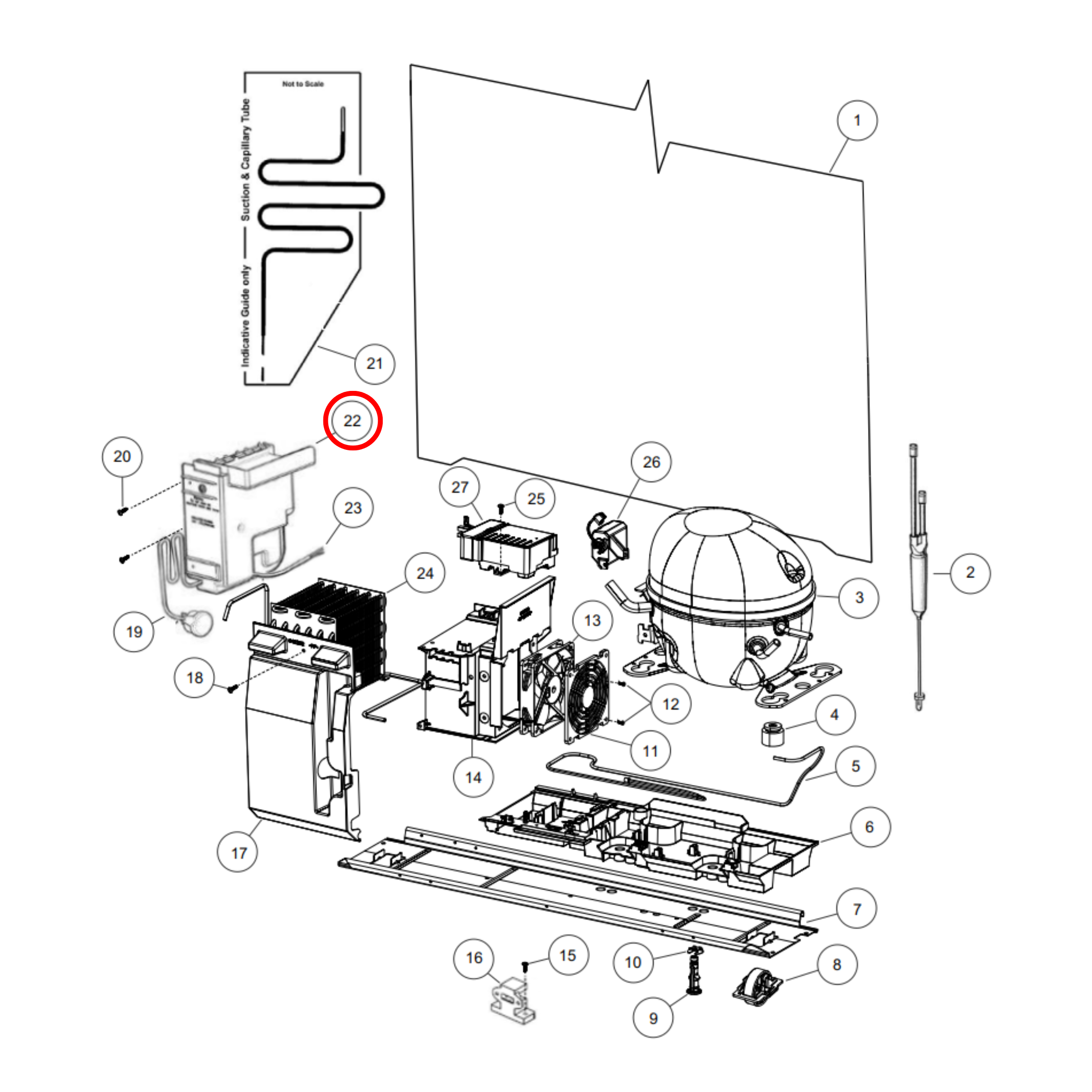 868879P Fisher & Paykel Fridge Control Module PCB Board - 851578P, 847818P, 838196P