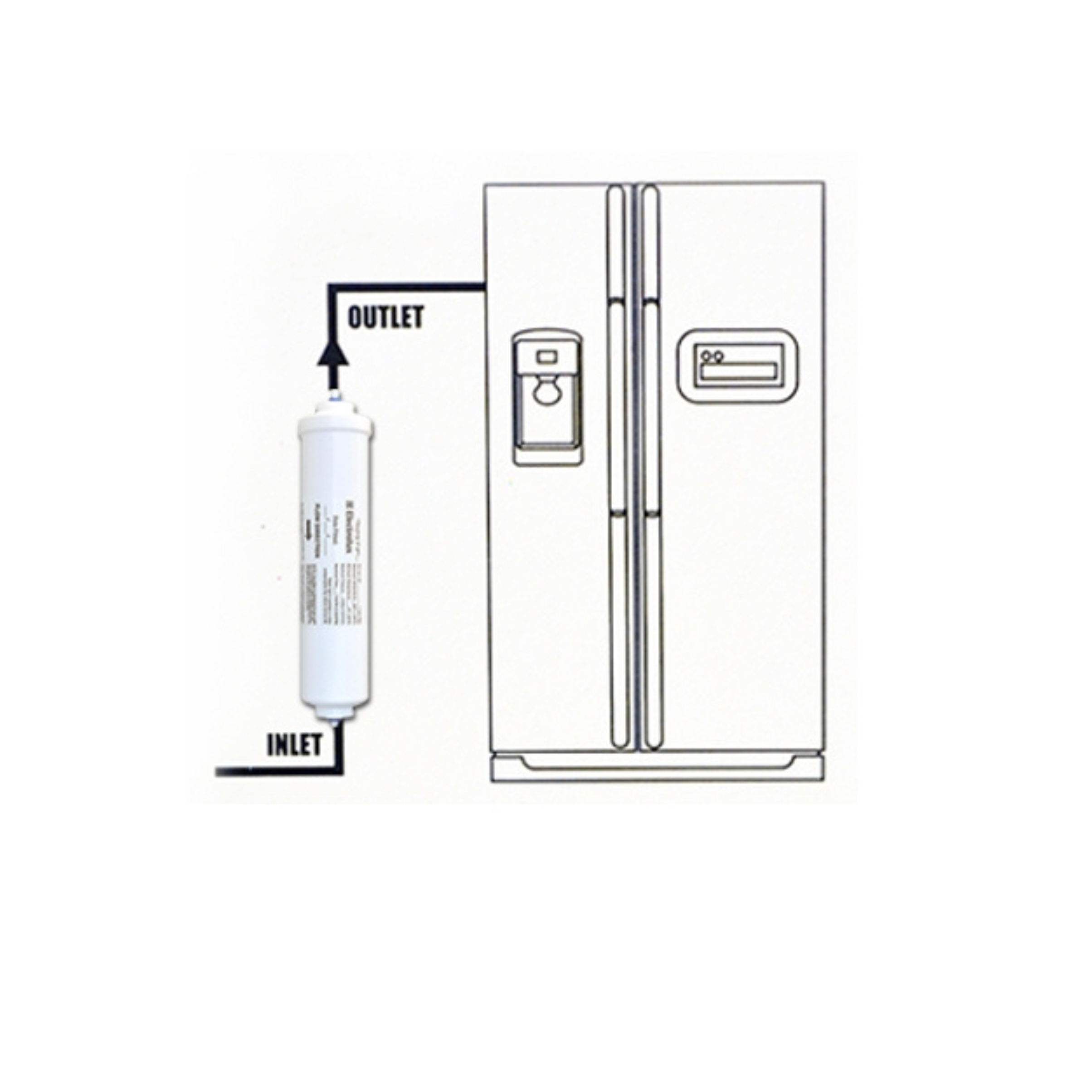 900403940 Electrolux, Westinghouse Fridge External Water Filter - 1450970, ACC139