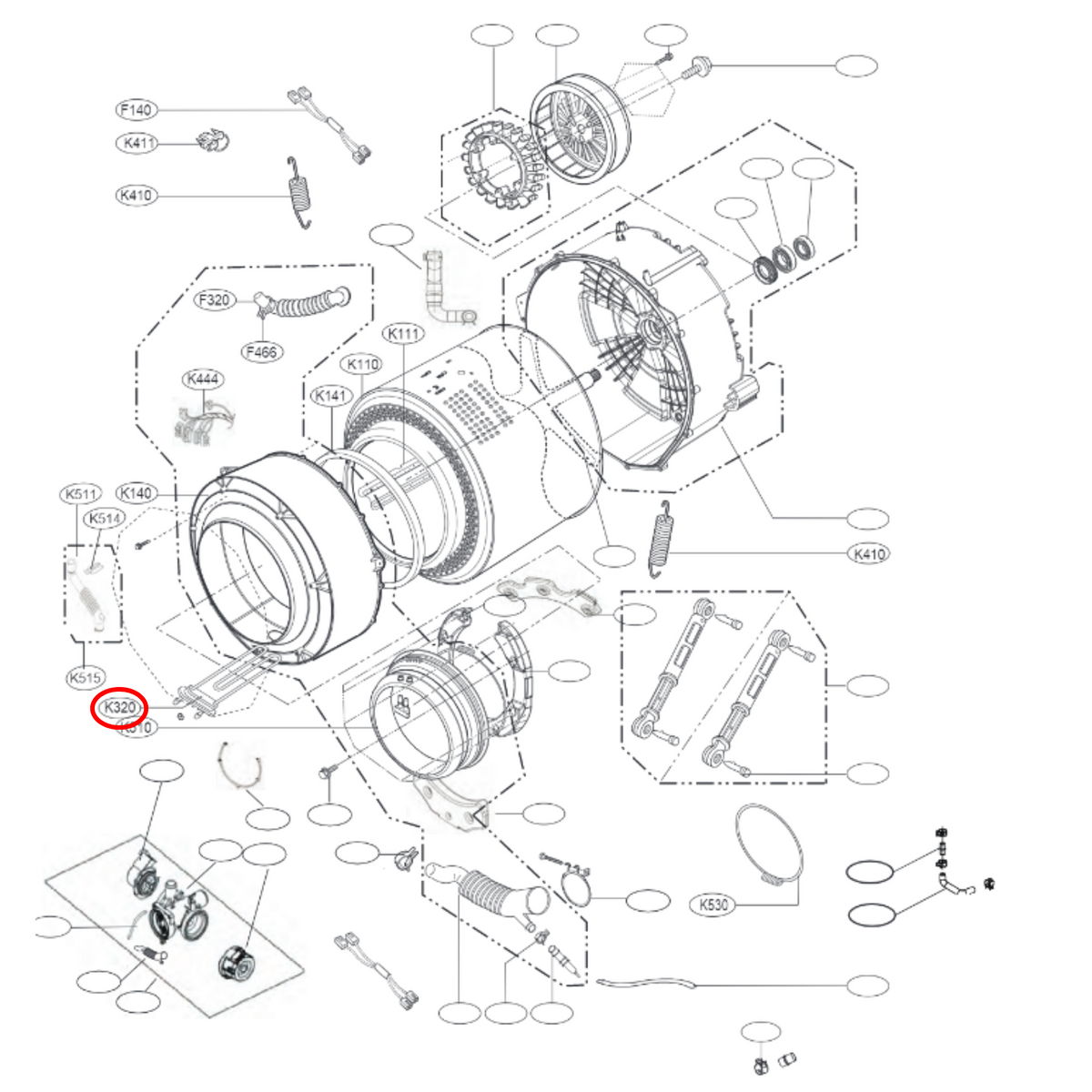 AEG73309905 LG Washing Machine Heating Element 2000W - image 2