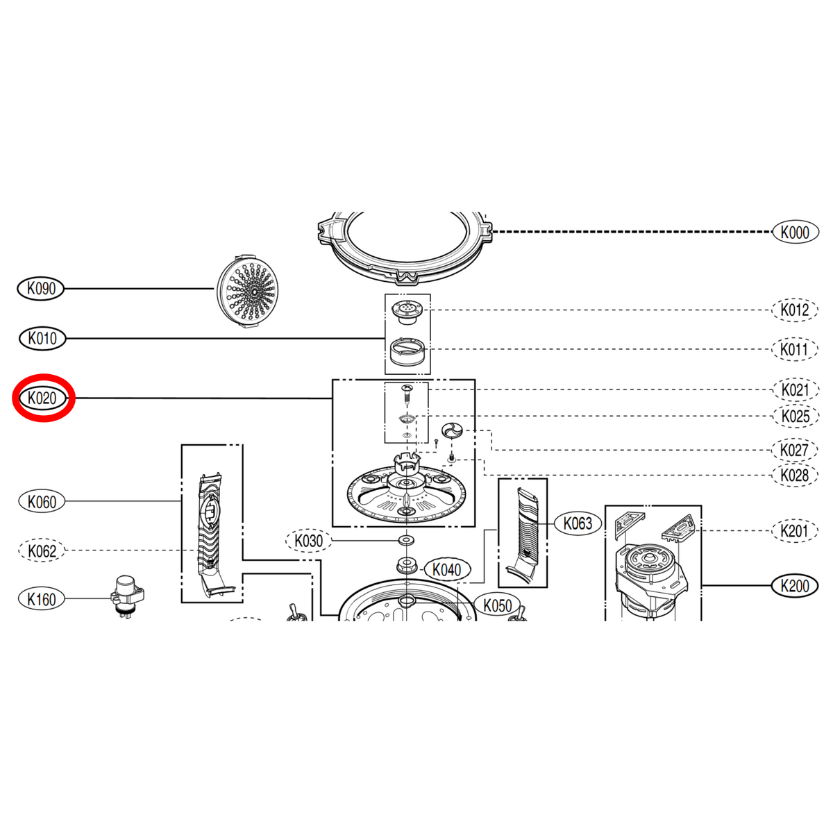 AGF30287953 LG Top Load Washing Machine Pulsator - image 3