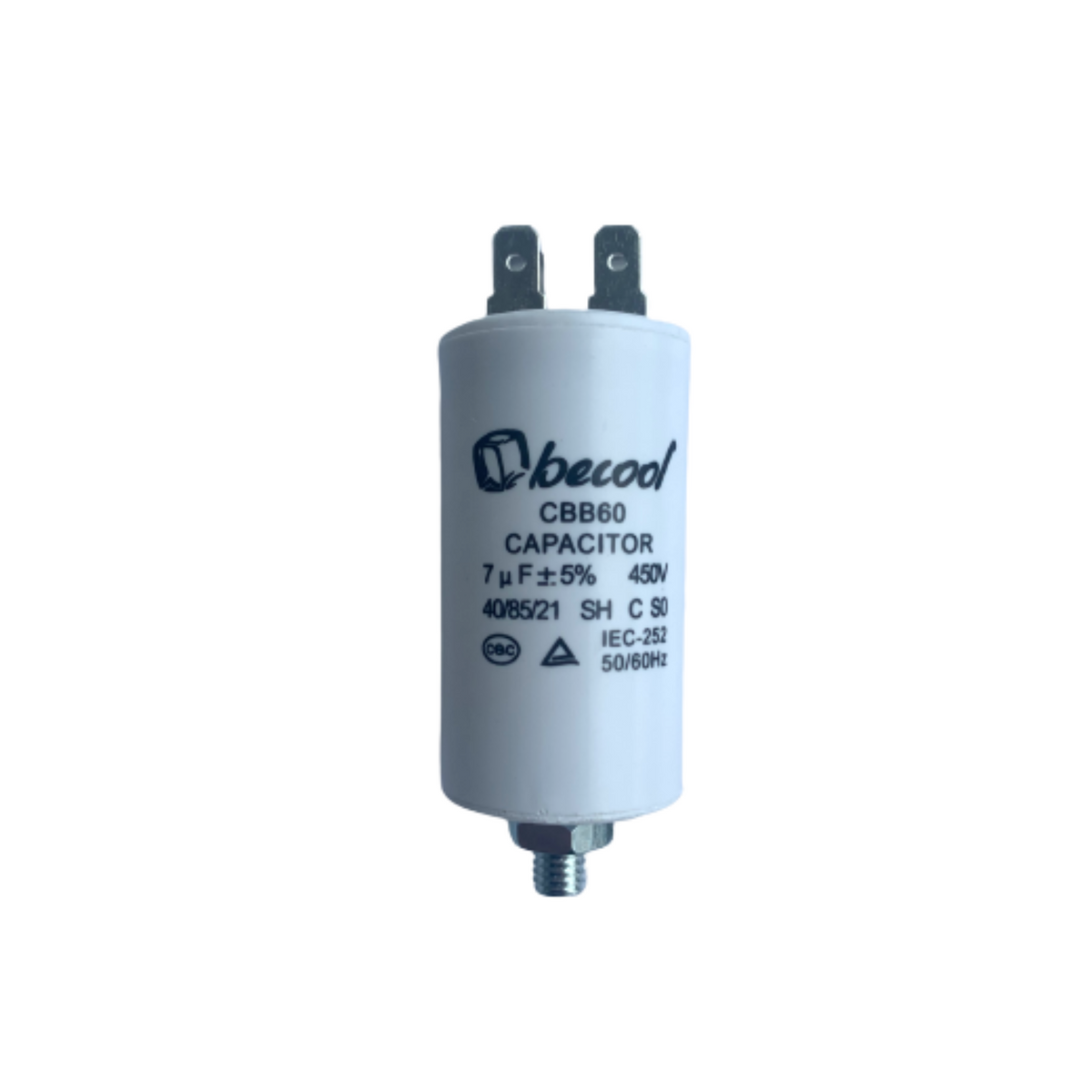 7uF 450V CBB65 64X33Mm CAP006 With Stud Plastic to suit Capacitor