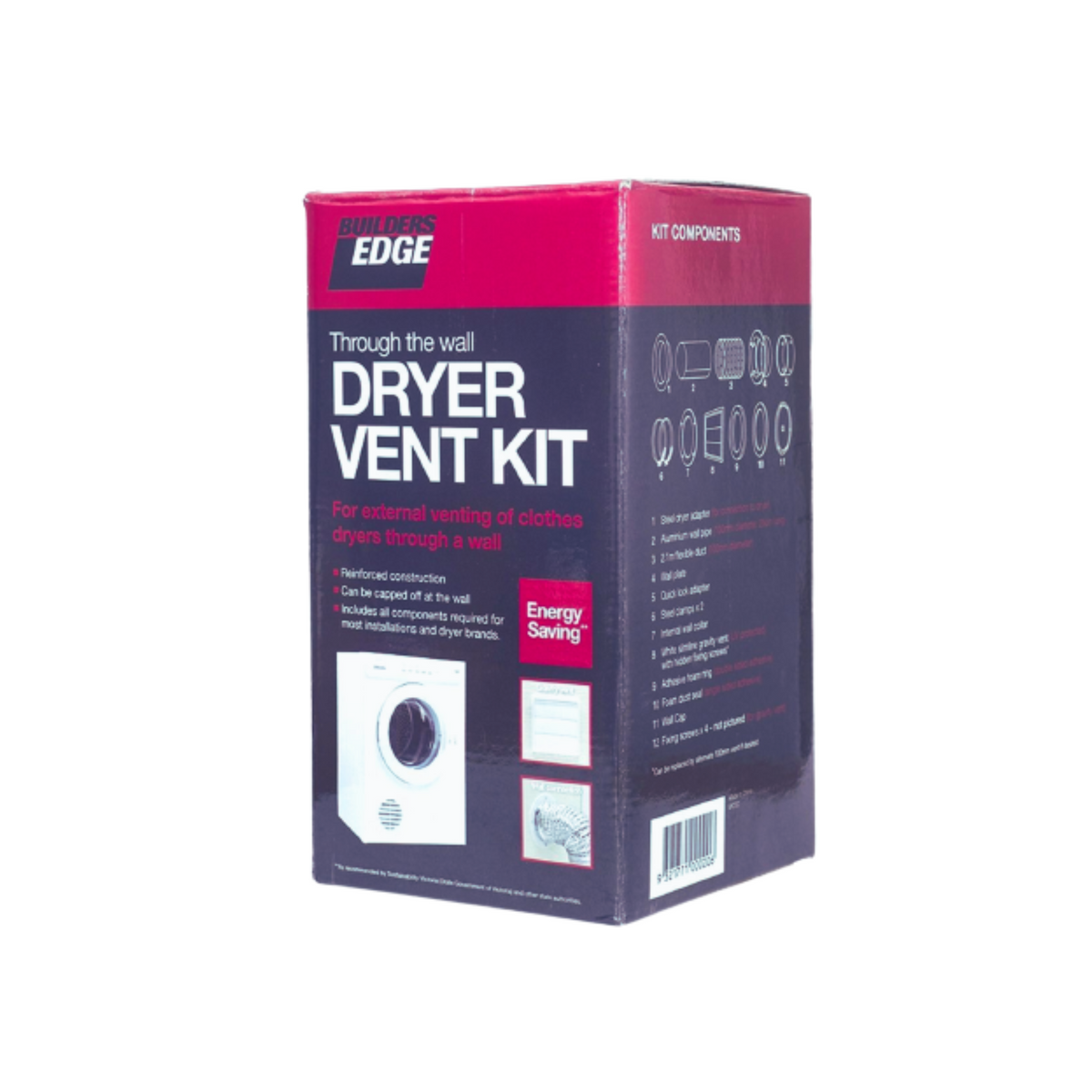 Builder Edge Dryer Wall Vent Kit to suit Dryers D229