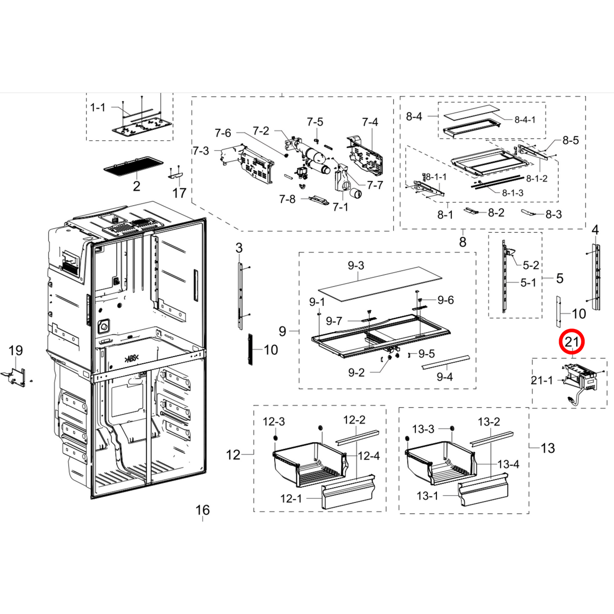 Genuine Samsung Fridge Ice Maker DA97-18859B - view 3