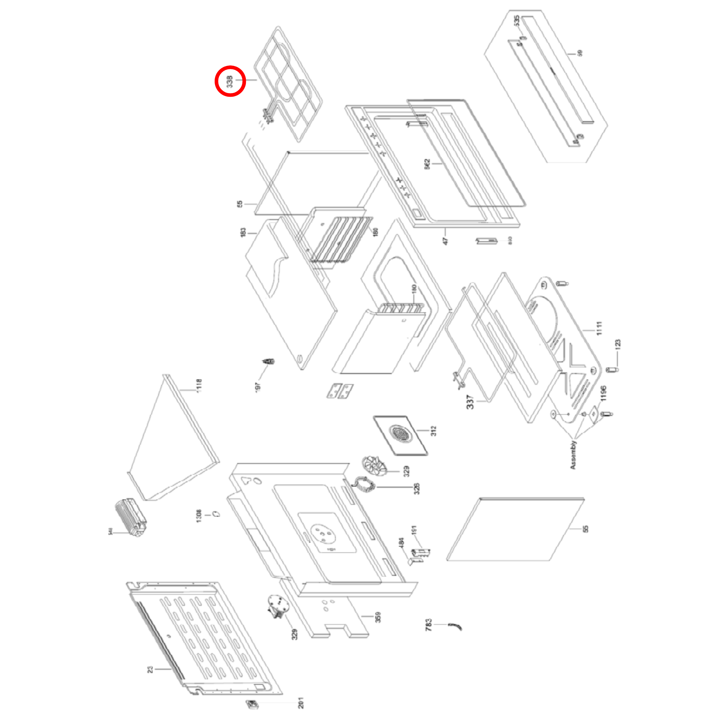 ET482740 Westinghouse Oven Top Grill Element
