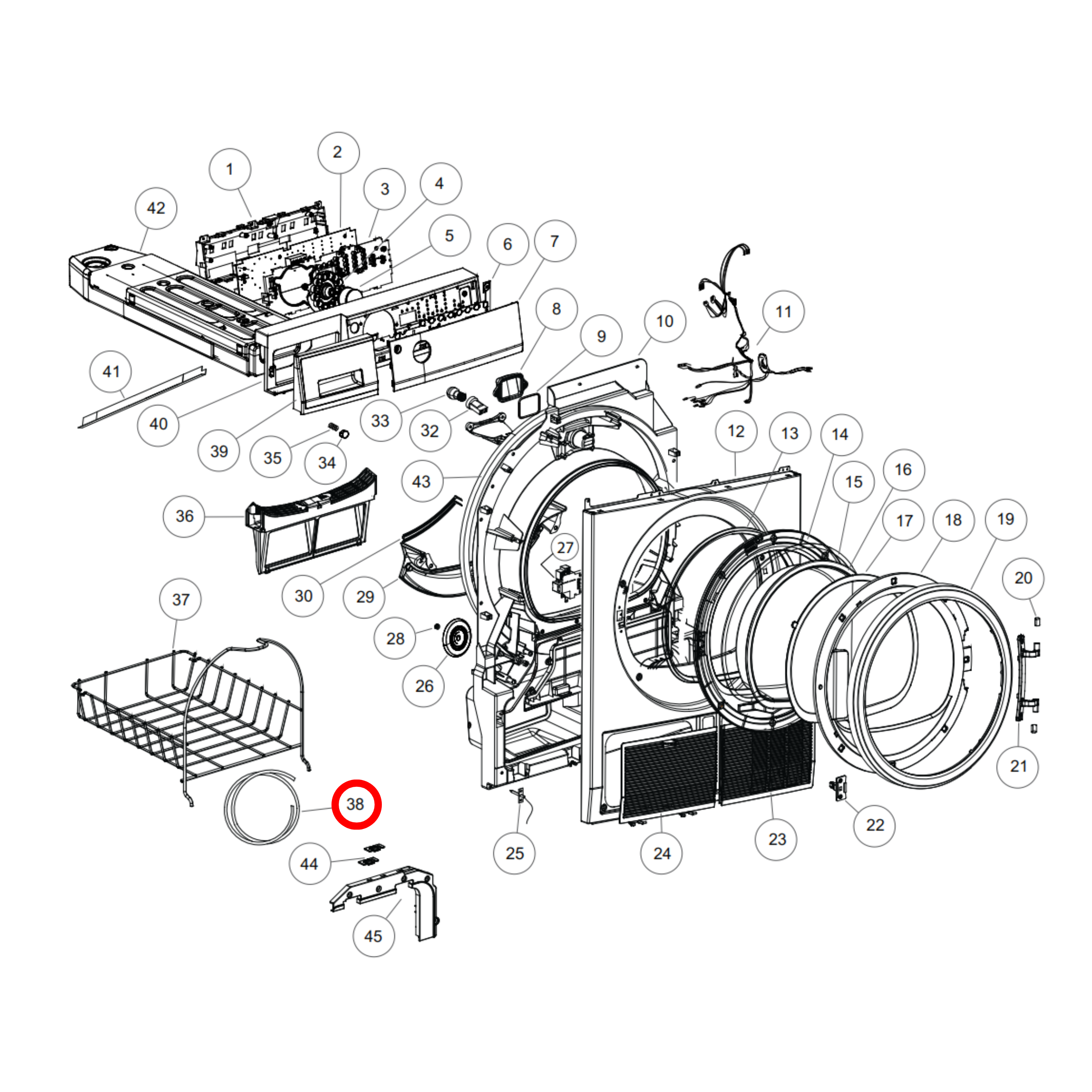H0020300480Q Fisher & Paykel Dryer Condensation Drain Hose