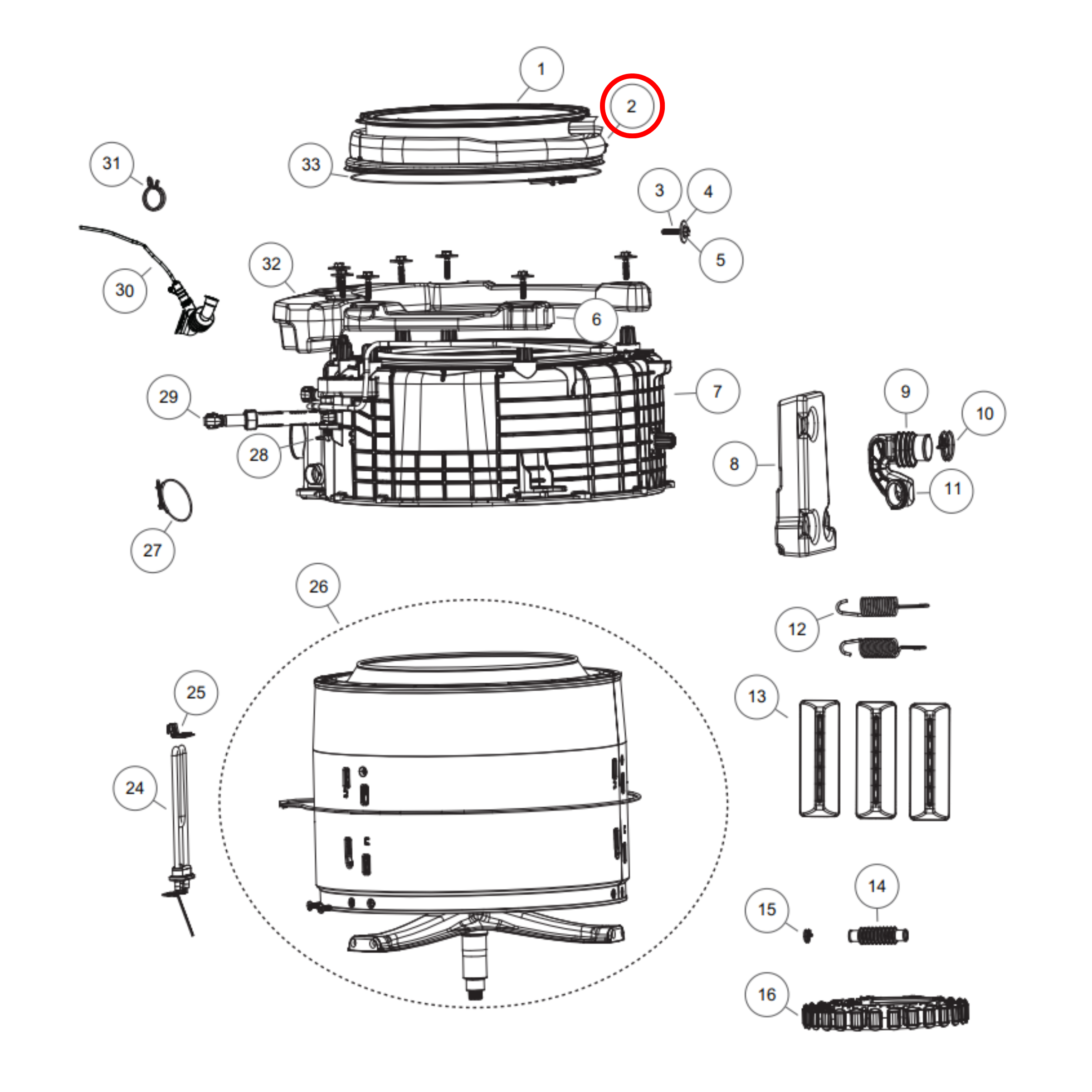 H0020300940C Fisher & Paykel, Haier Front Load Washing Machine Door Seal