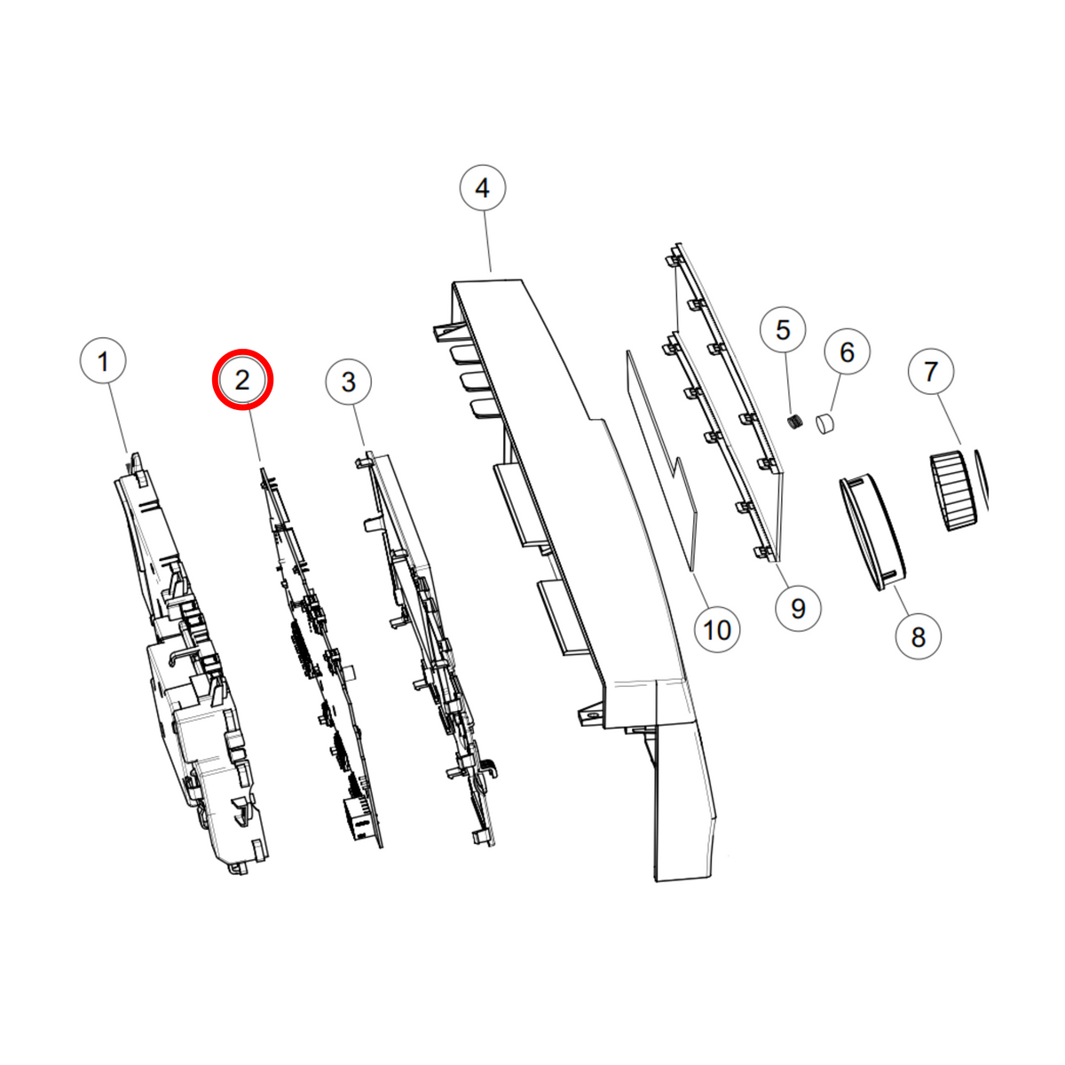 Parts diagram showing H0021800040FL for Fisher & Paykel & Haier washing machine models