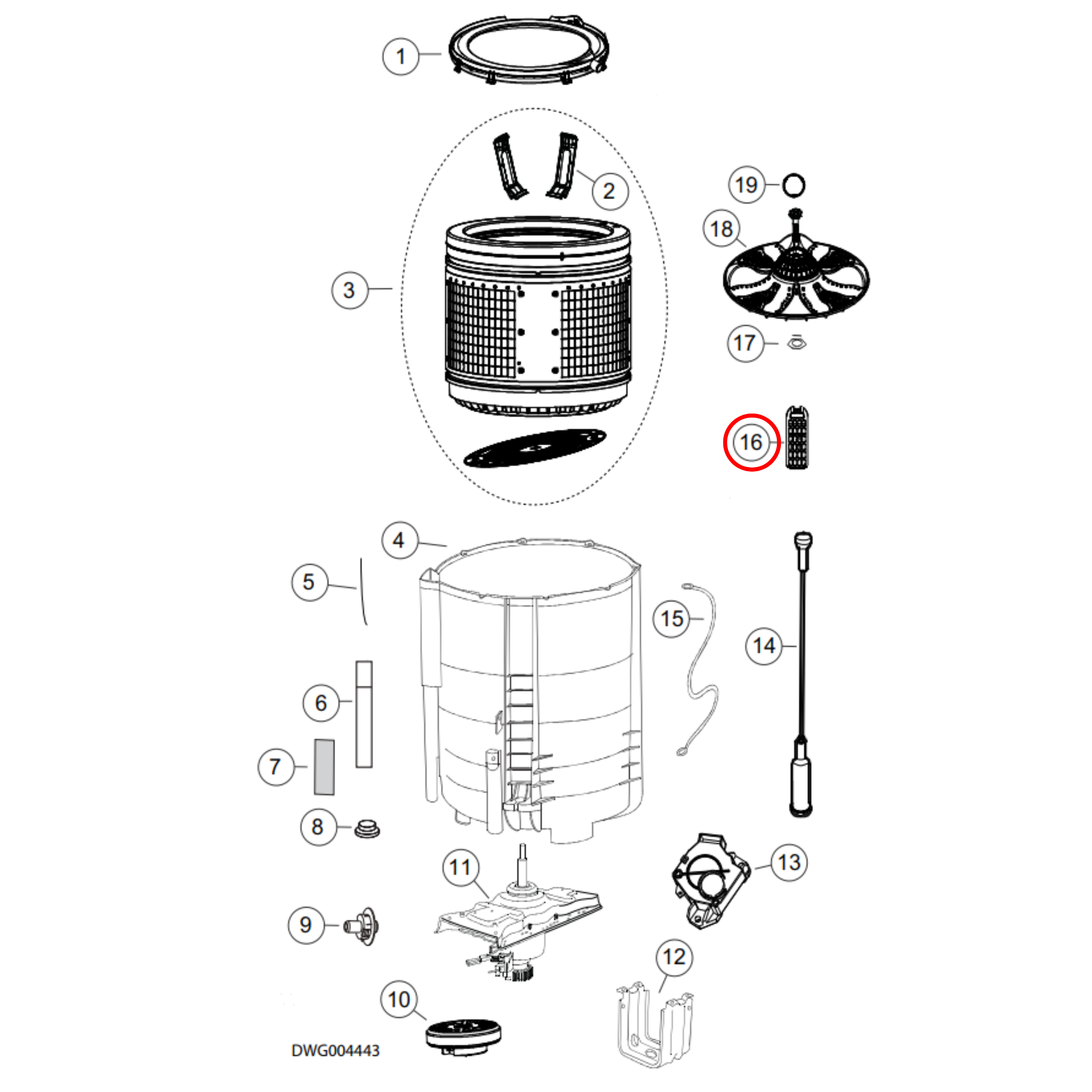 H0030813057 Haier Top Load Washing Machine Lint Filter