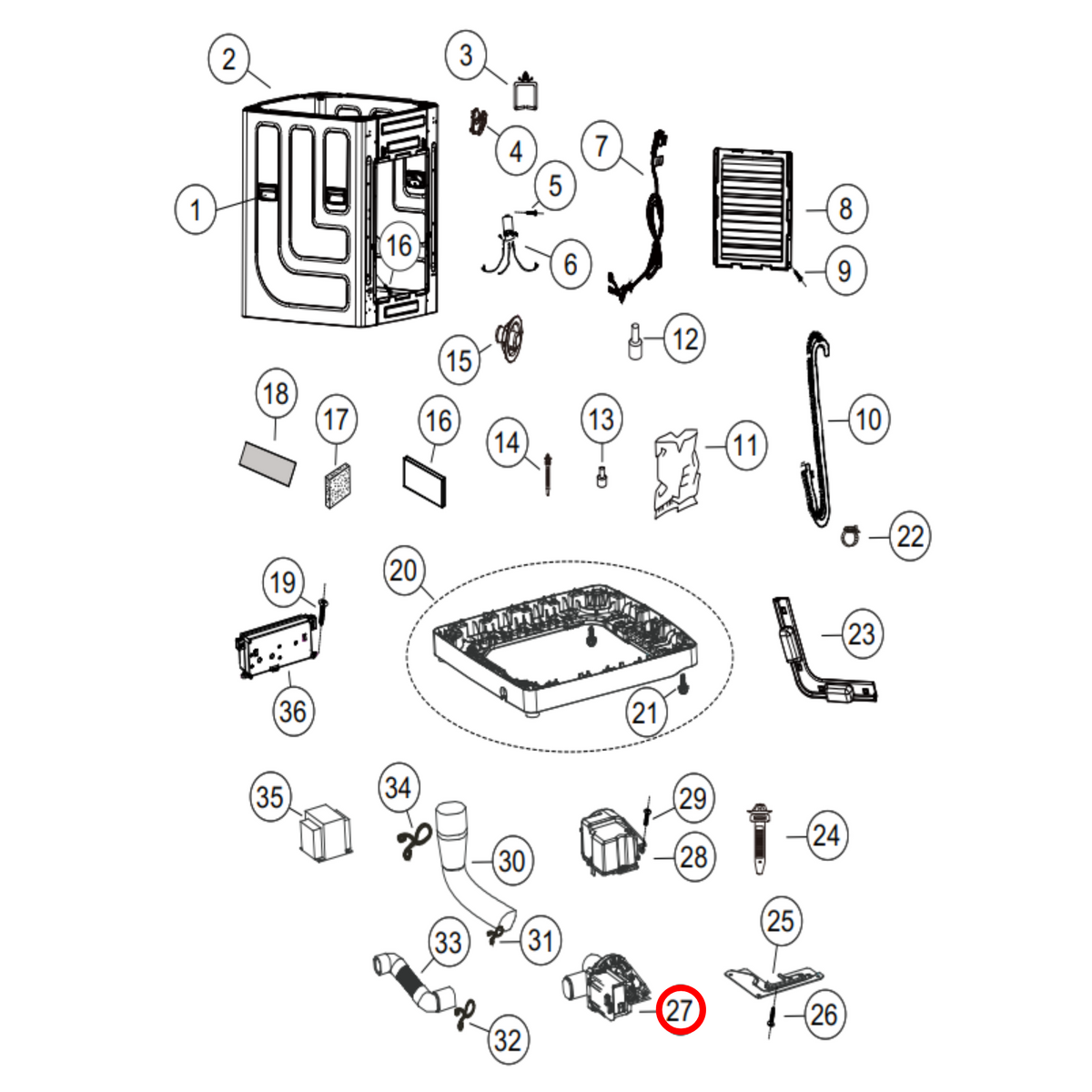 H00330509004A Haier Top Load Washing Machine Drain Pump - image 2