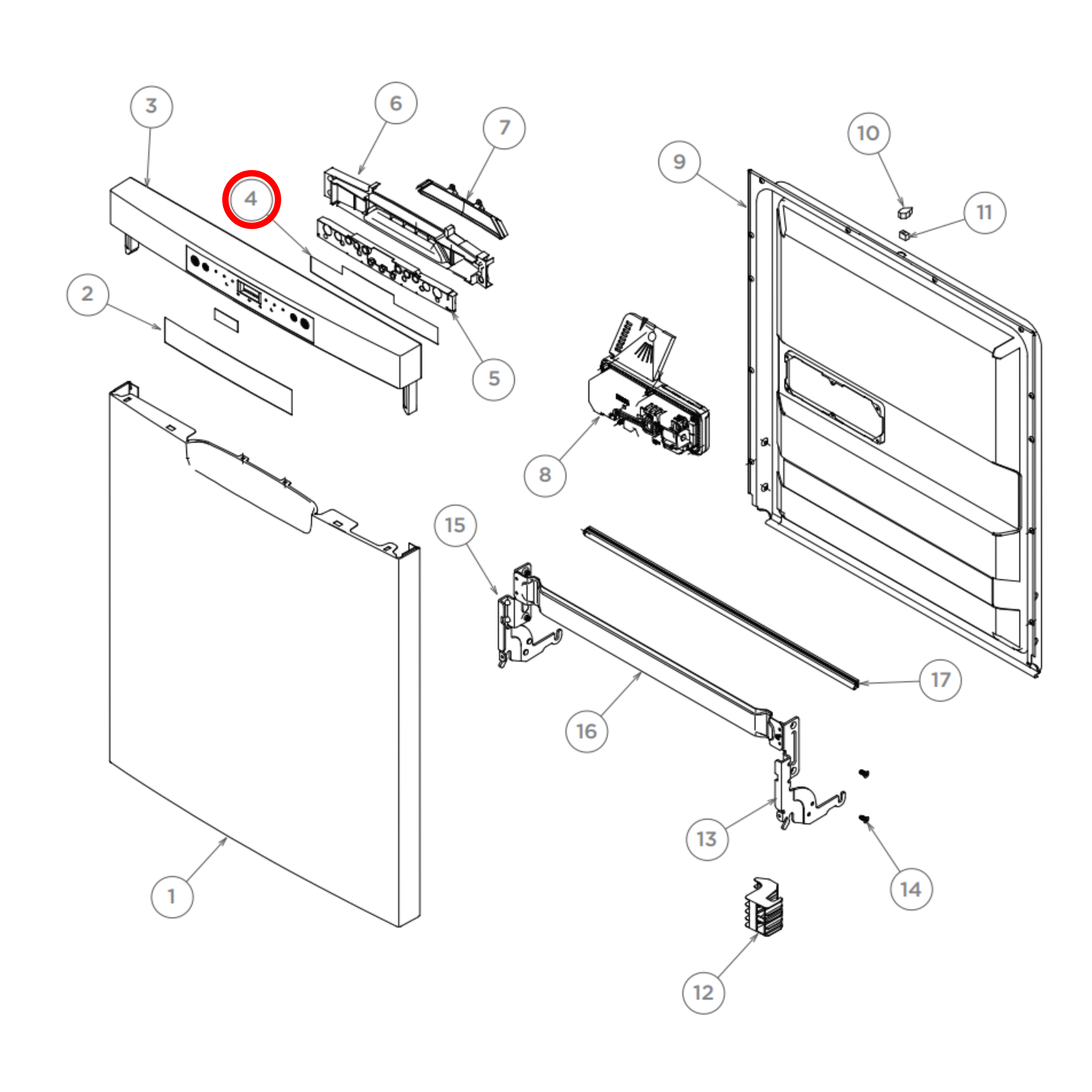 H0121800114A Fisher & Paykel, Haier Dishwasher PCB Control Module