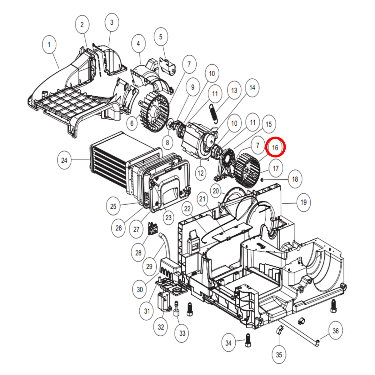 Parts diagram showing H0180200027 for Haier & Fisher & Paykel dryer models