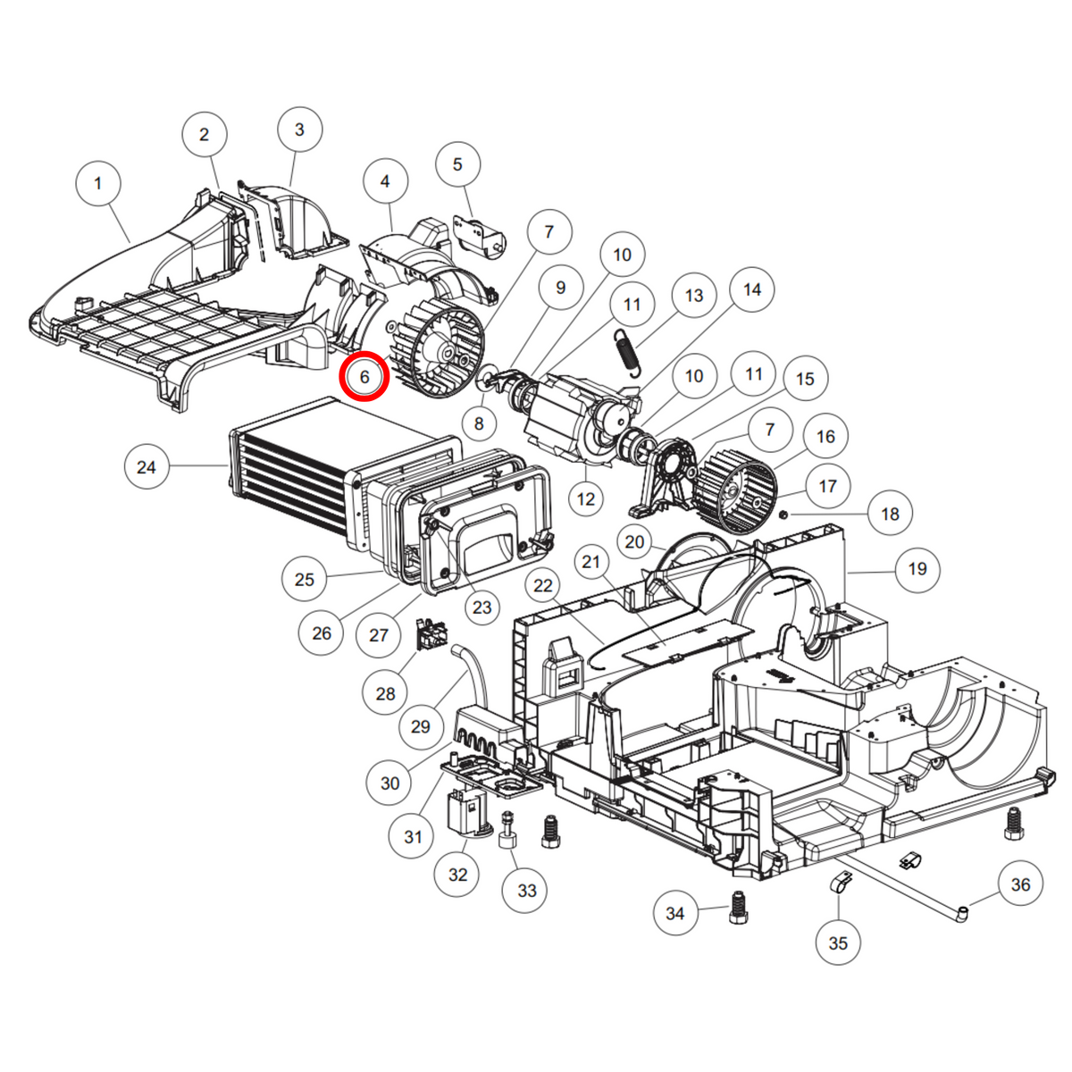 Genuine Fisher & Paykel Dryer Process Heating Fan H0180200028 - view 3