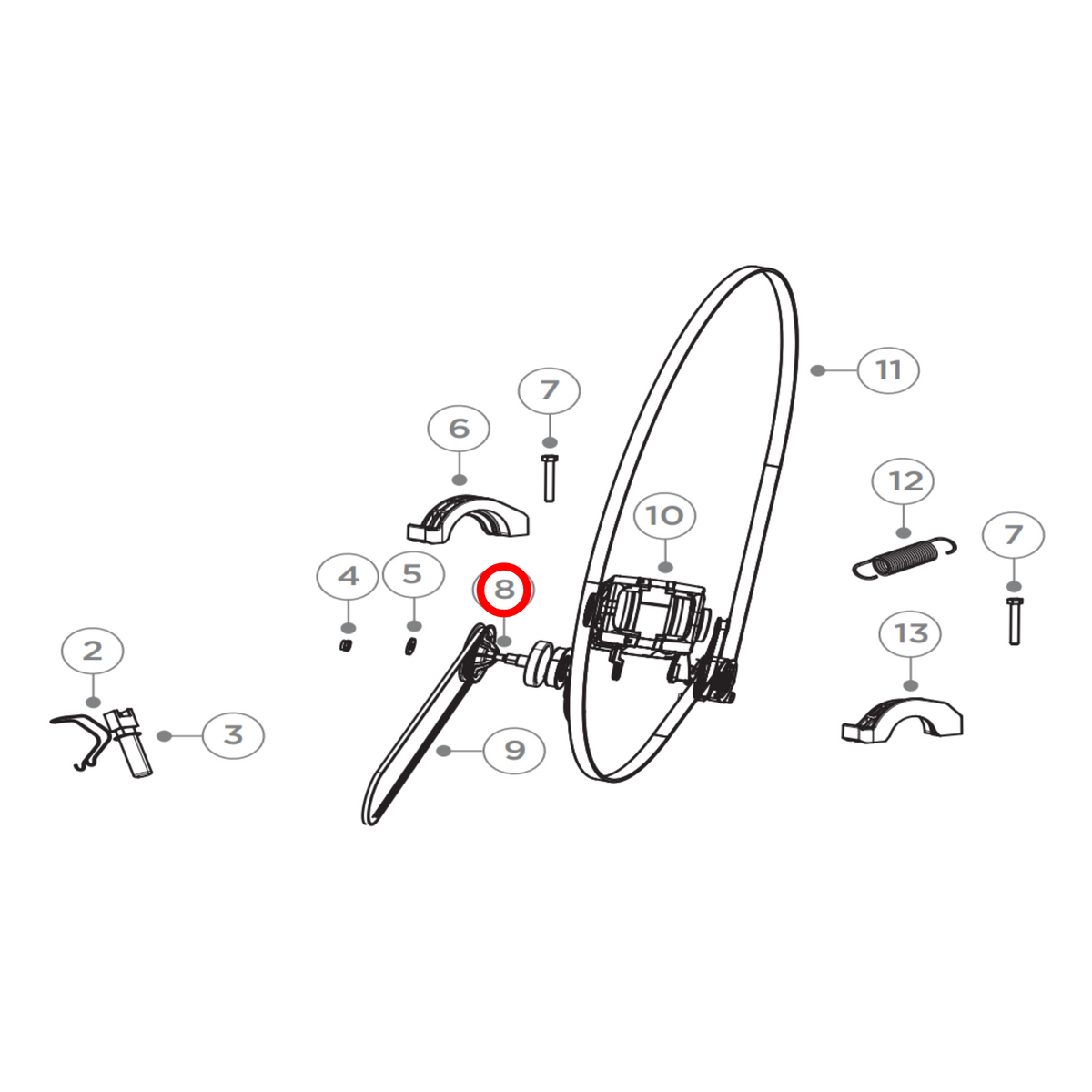 Parts diagram showing H0180200583A for Fisher & Paykel dryer models