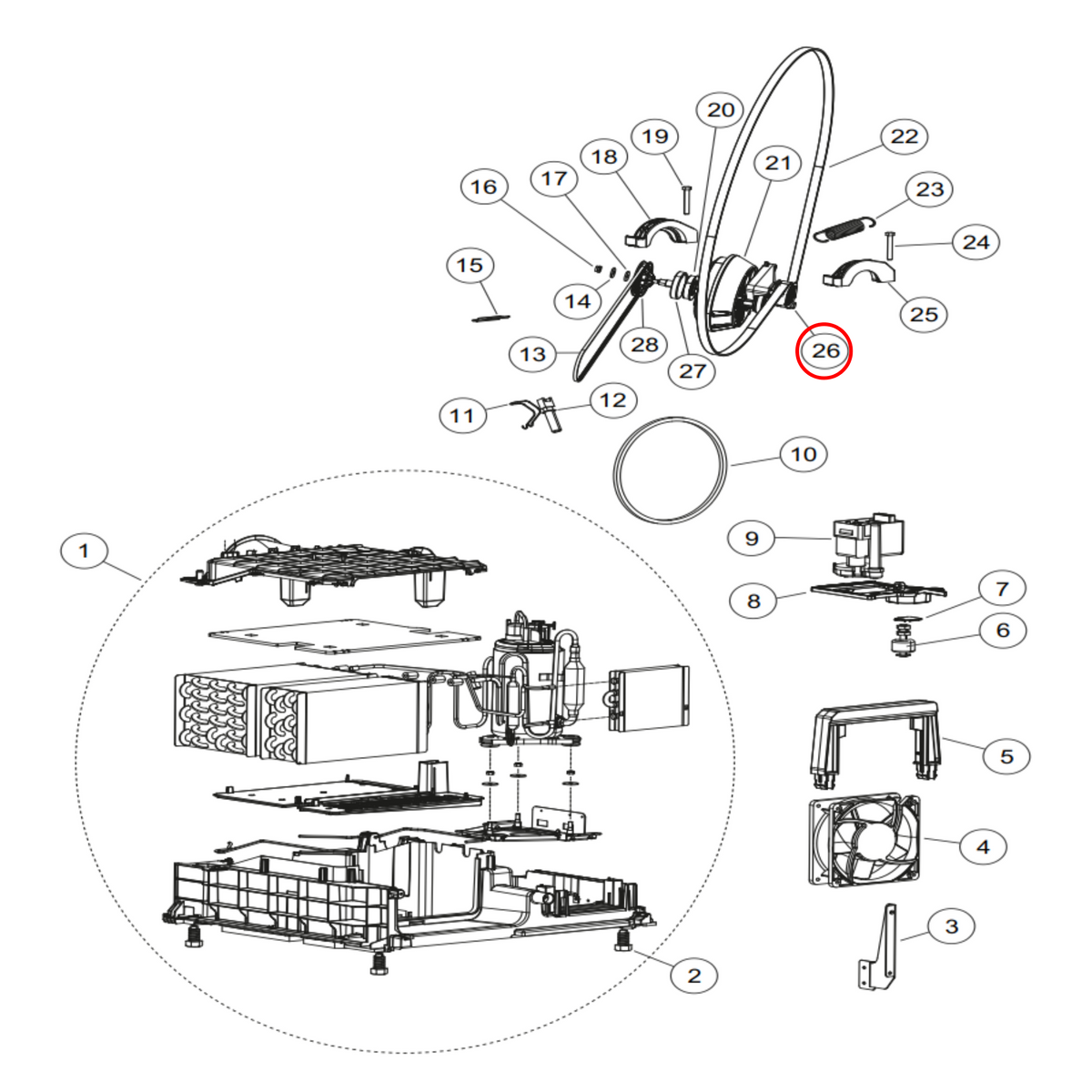Genuine Fisher & Paykel Dryer Tension Wheel H0180800243A - view 4