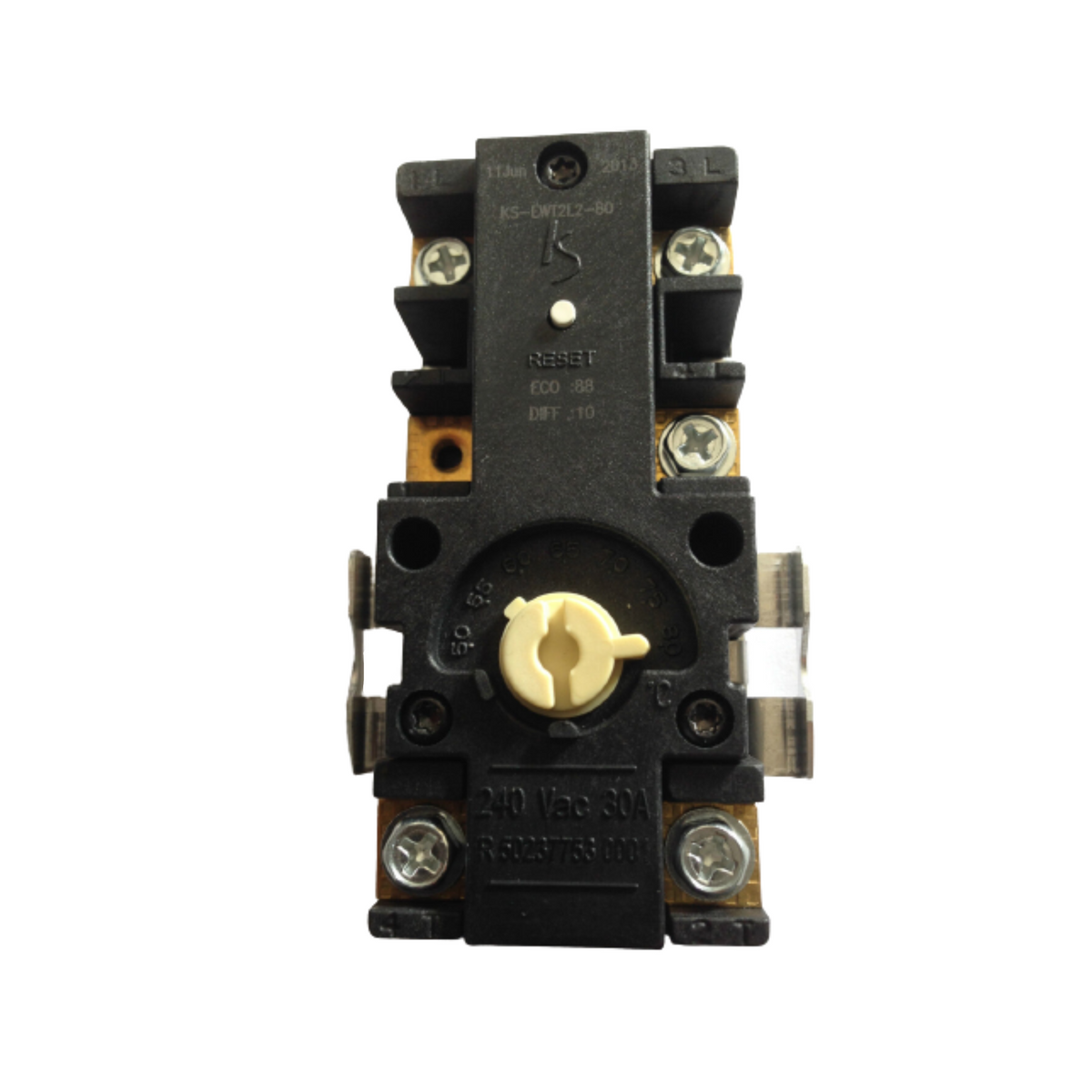 Electric Hot Water Surface Mount Thermostat With Over-Temperature Cutout 60-80C to suit Hot Water Systems HW901D