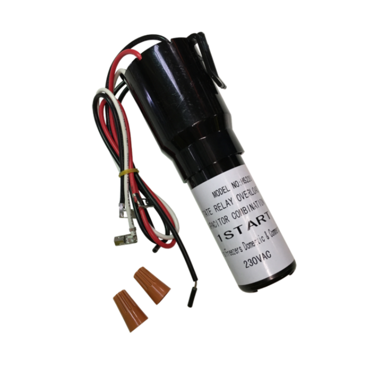 Fridge 3 In 1 Overload 1/2 HP Start Capacitor to suit Fridges & Freezers RF015A