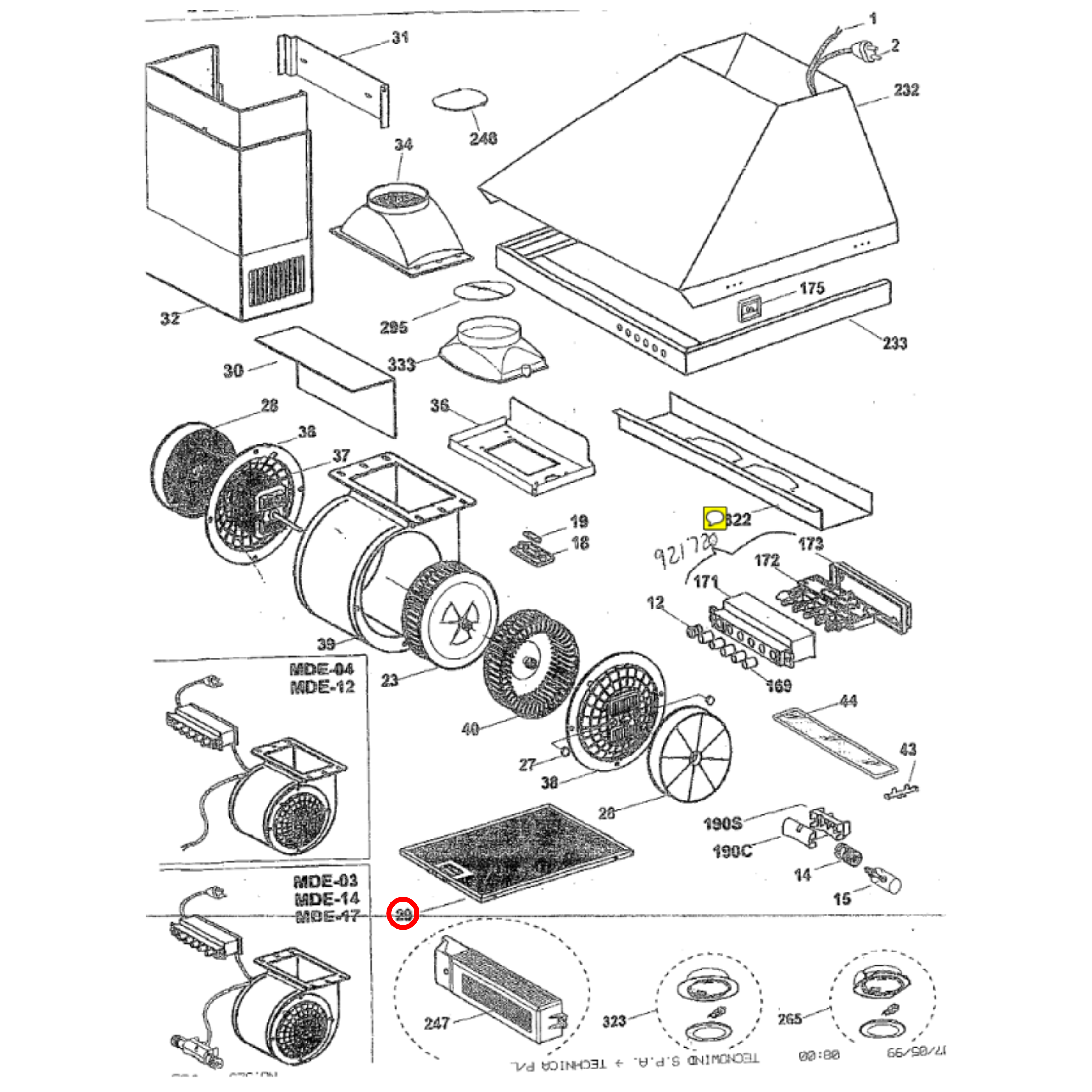 SPK1294 Technika Rangehood Aluminium Filter