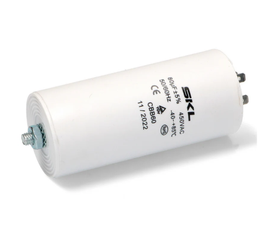 Capacitor 80µF Ø55x120mm 450V Metal with Stud to suit CAP080MS