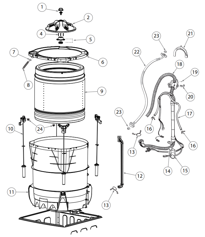 424569P Fisher & Paykel Washing Machine Suspension Kit 685 - image 2