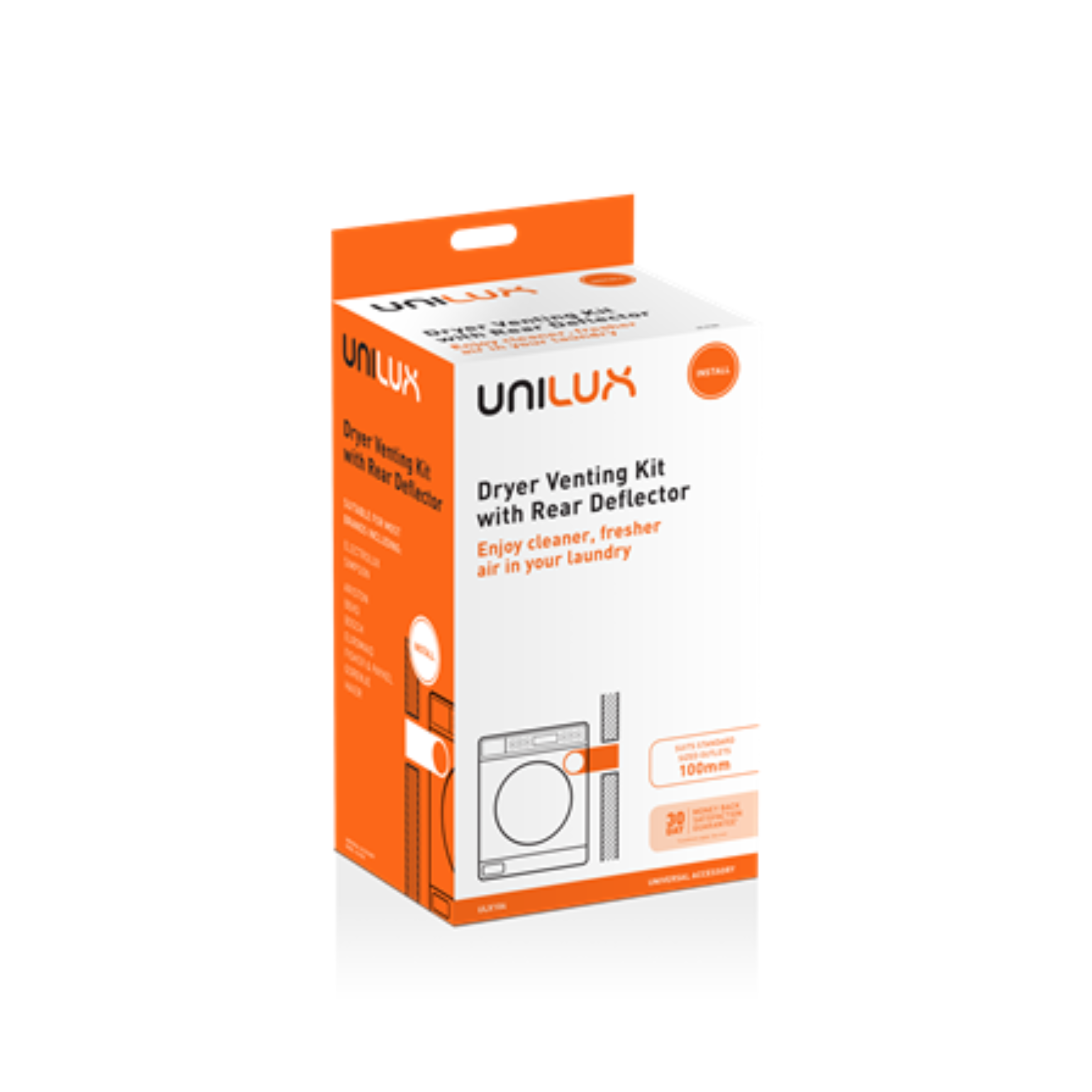900403346 Unilux Universal Dryer Venting Duct Kit With Rear Deflector - ULX104